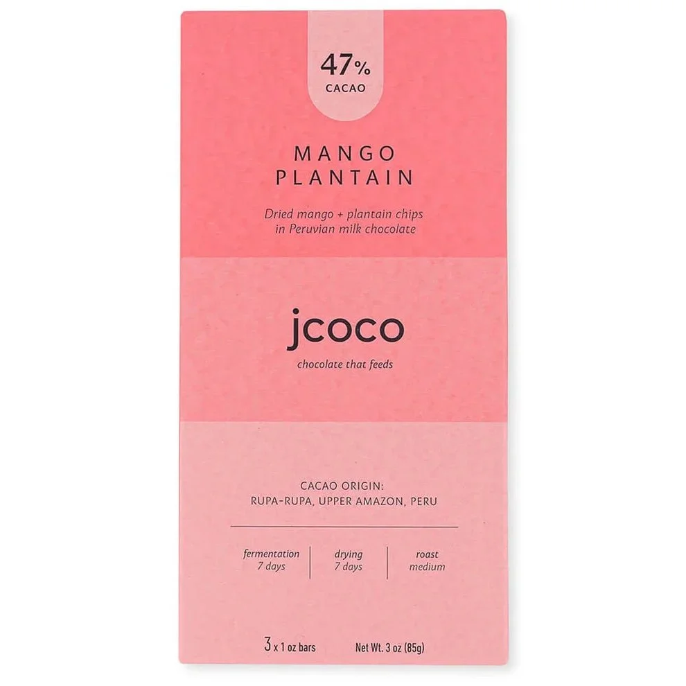 JCOCO Mango Plantain Milk Chocolate 47%