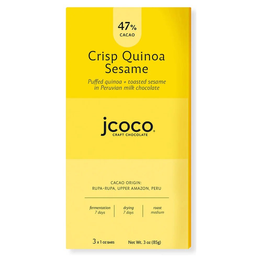 Jcoco Crisp Quinoa Sesame Milk Chocolate 47%