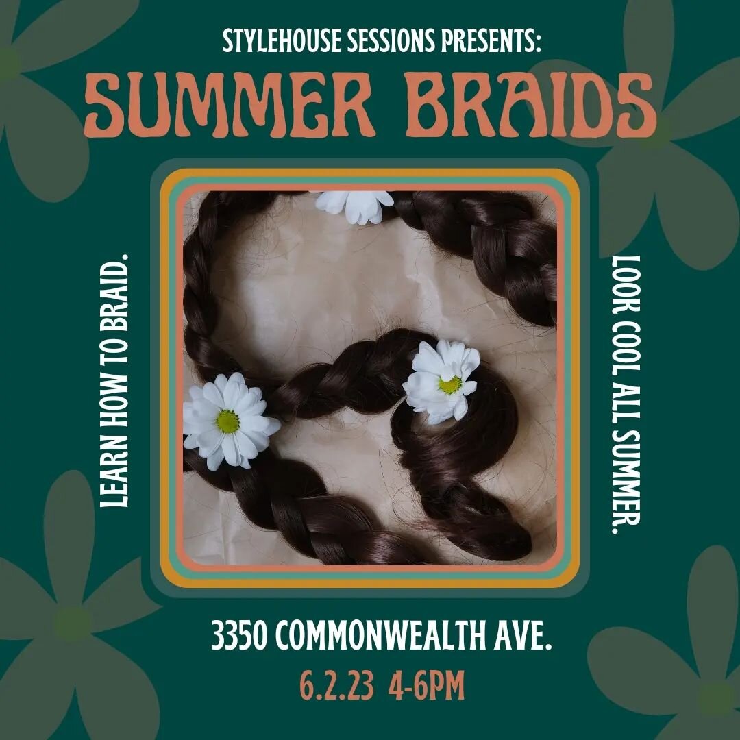 Never learned how to braid your own hair? Want cute hair all summer without having to fight the humidity? Here's your chance!

June 2nd at @thestylehouseclt we are hosting the first of our Stylehouse Sessions, designed to help you learn styling skill