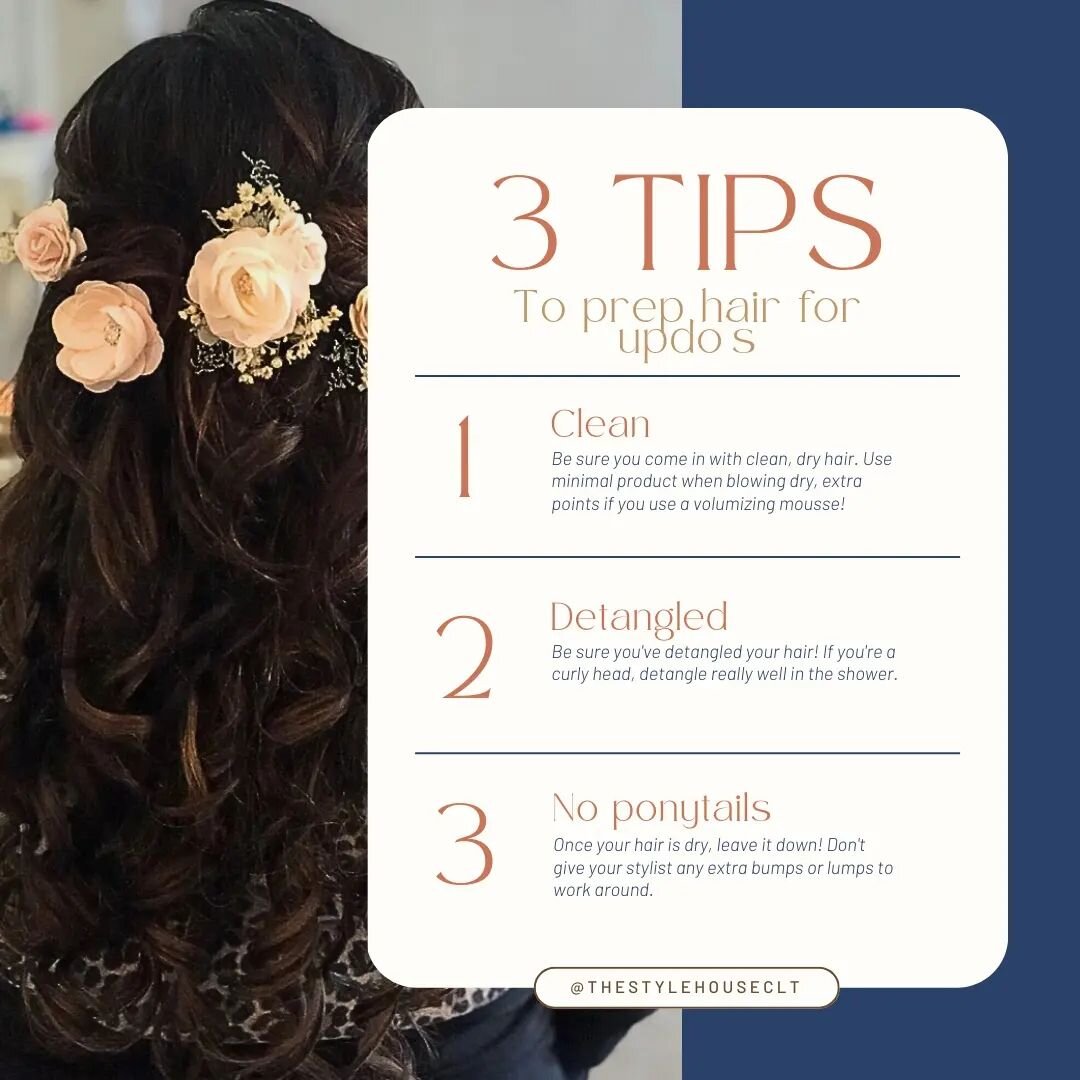Wanna know how to show up for special occasion styling snd updo's? Check it out 👆🏻
.
.
.
#thestylehouseclt #blowoutbar #blowoutbarclt #cltblowouts #cltblowoutbar #davines #davinesnorthamerica #plazamidwood #plazamidwoodclt #oakhurst #plazamidwoodha
