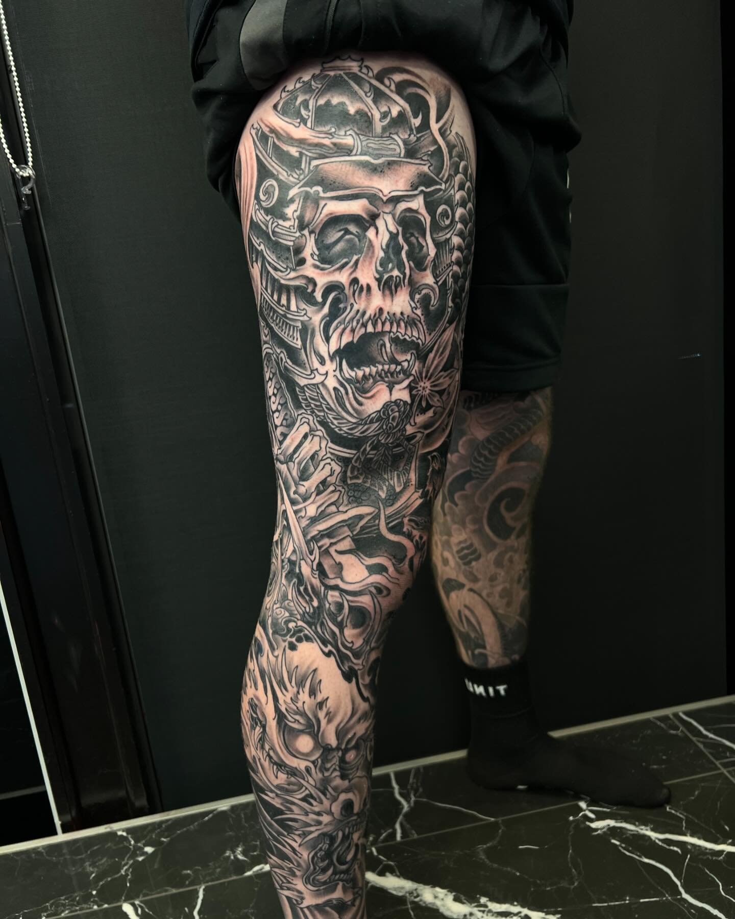 Fully wrapped Japanese leg sleeve smashed out by @gorrtex___ 

Gorze has space in May for big bookings !

Afterpay and Laybuy available