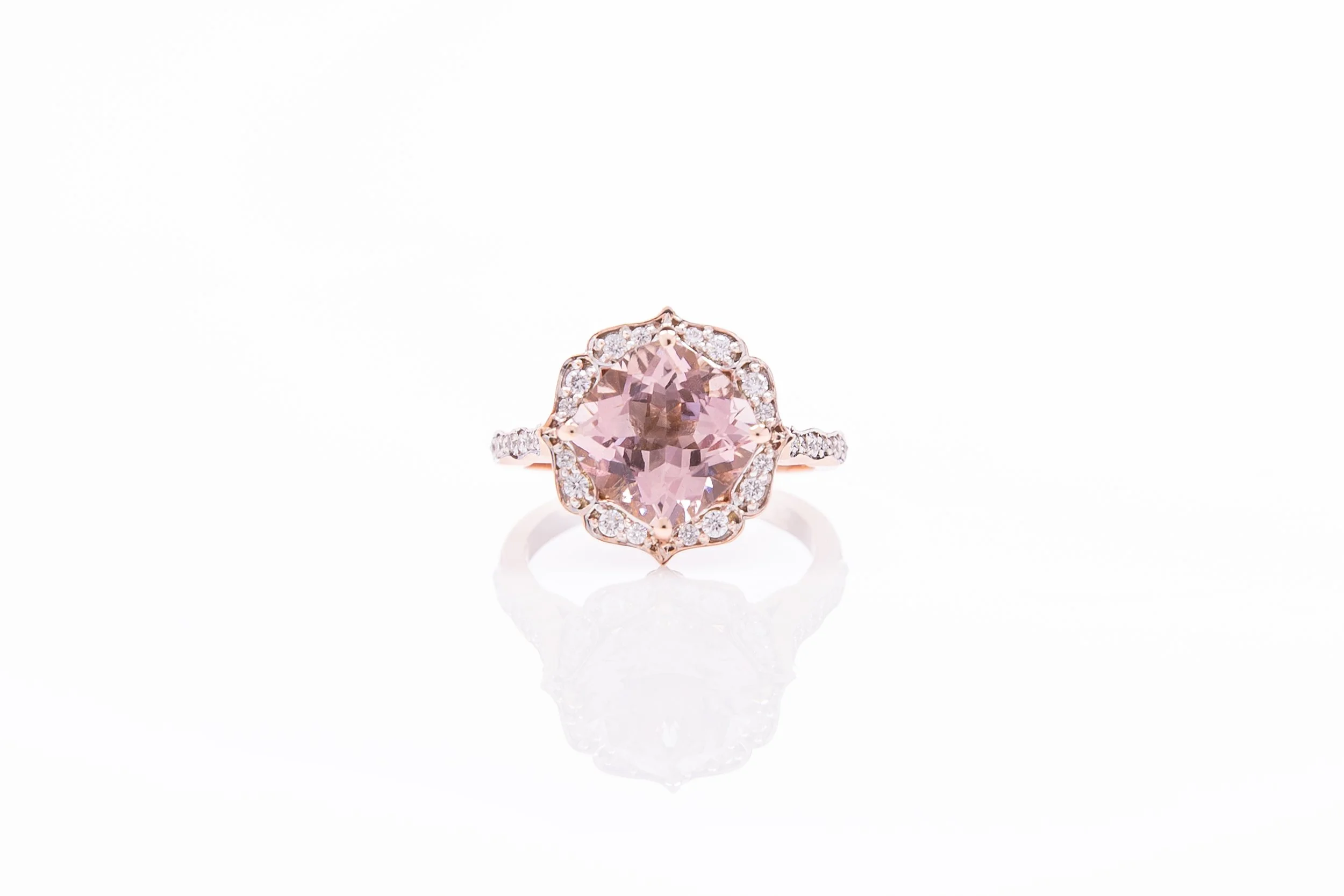 Mila Morganite & Diamond ring.