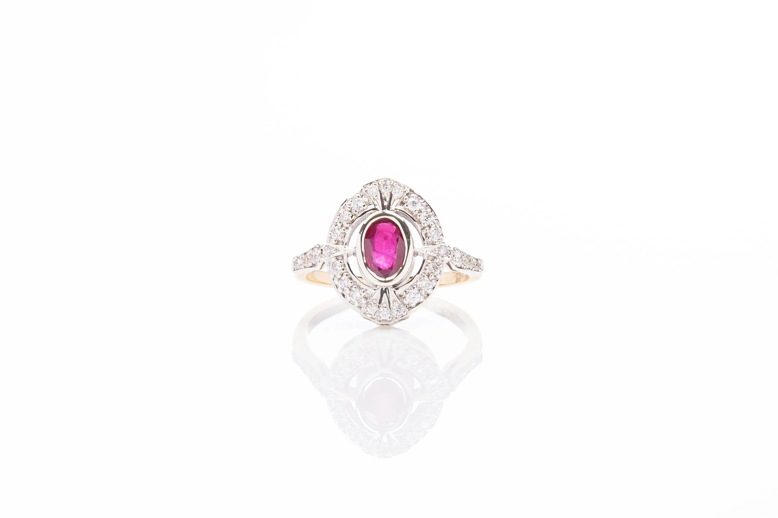 Raylee Natural Untreated Ruby & Diamond ring