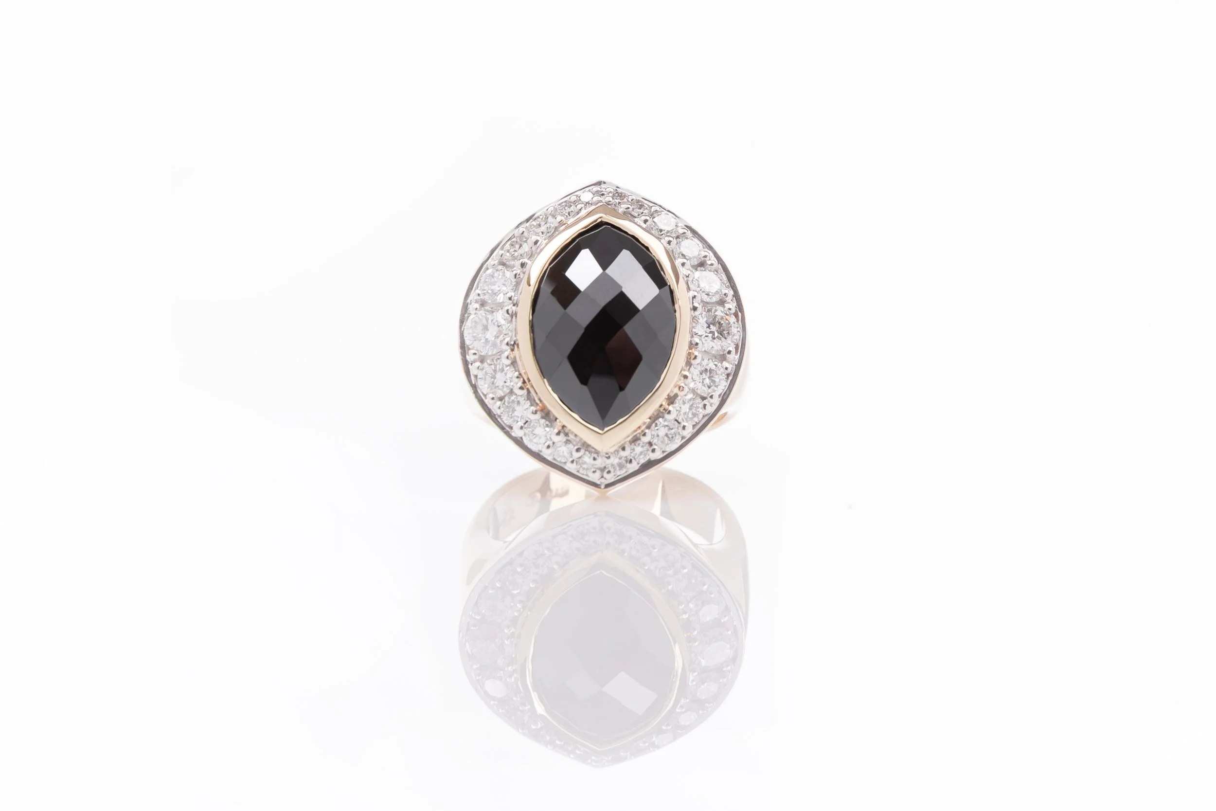 Midnight Black Diamond Marquise ring