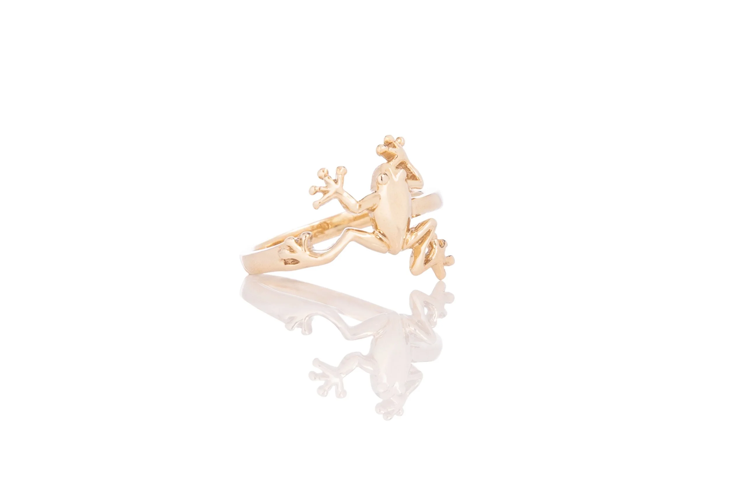 Tully tropical frog 9ct gold ring