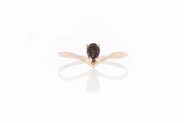 Nebula natural speckled diamond dress ring