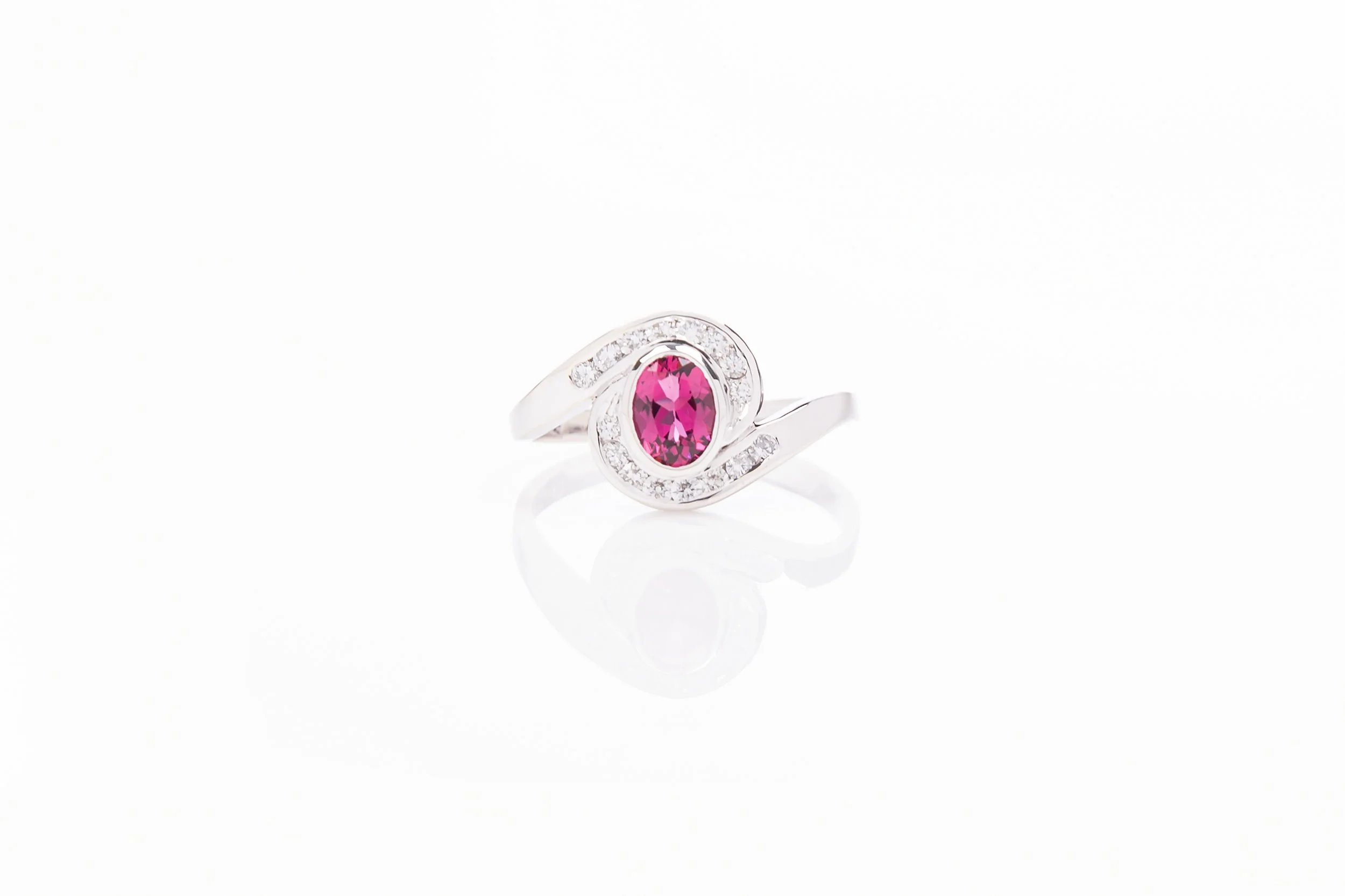 Dixie Rubellite Tourmaline & Diamond Ring