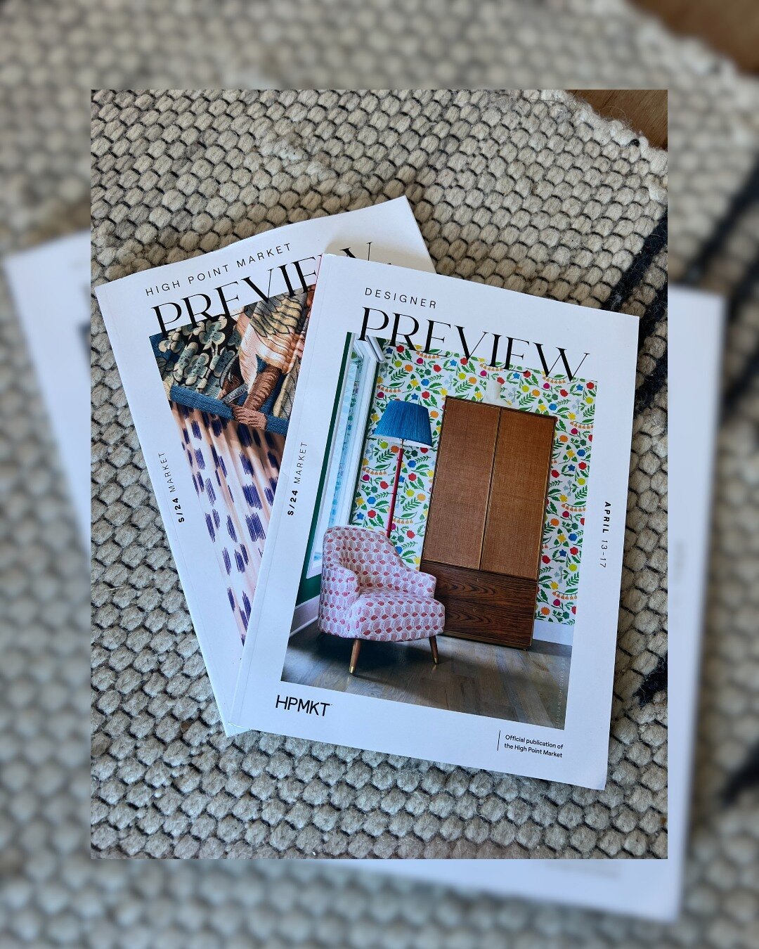 Spring is in the air... and being delivered to my mailbox! ️

The High Point Market Spring 2024 preview catalogs have arrived, and I'm buzzing with anticipation! So much incredible inspiration waiting to be discovered.

Are you attending High Point M