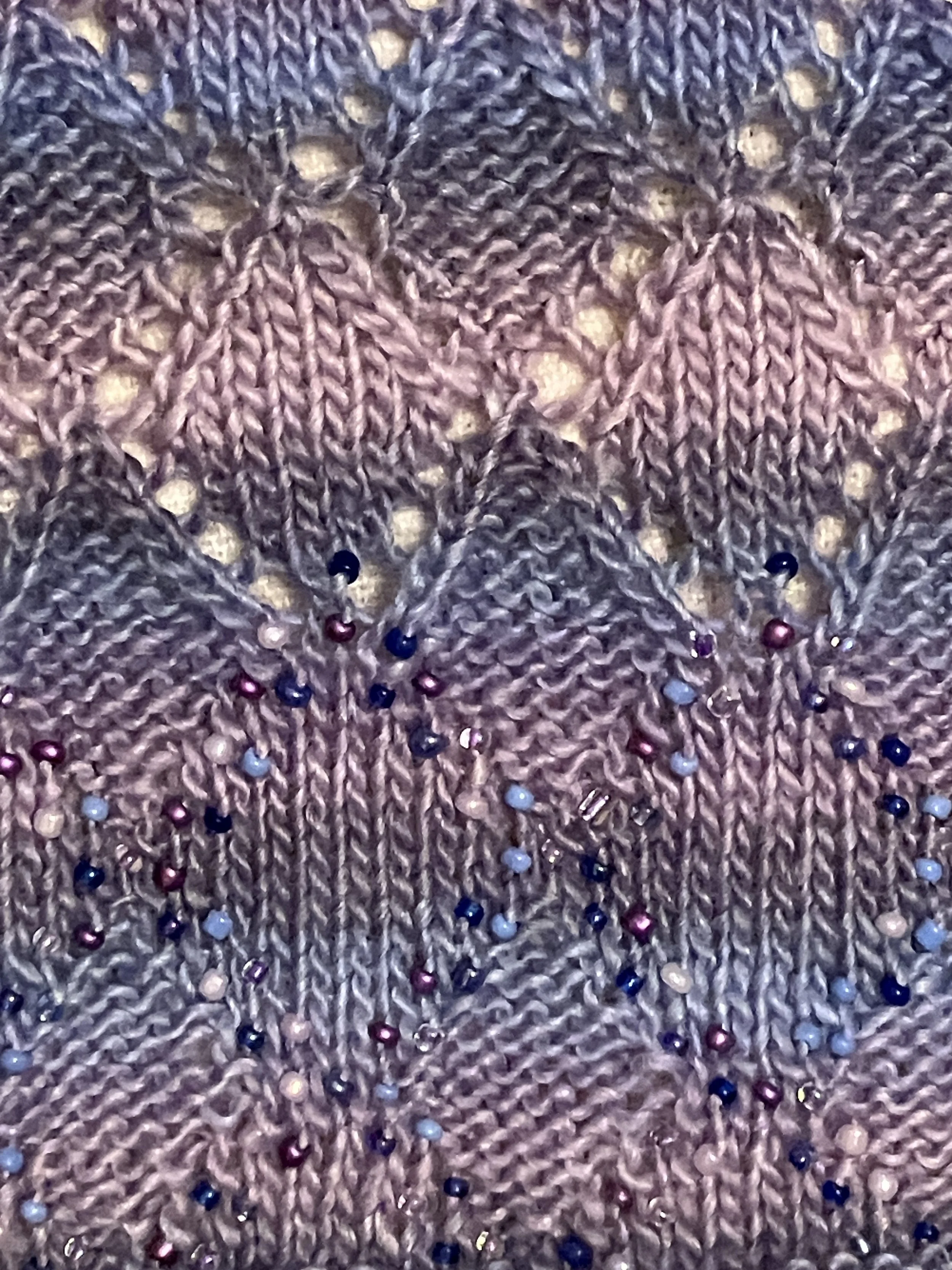 Ayòolà (detail). 70% wool, 30% viscose. Glass beads. 15.5in x 16.5in. 2023.
