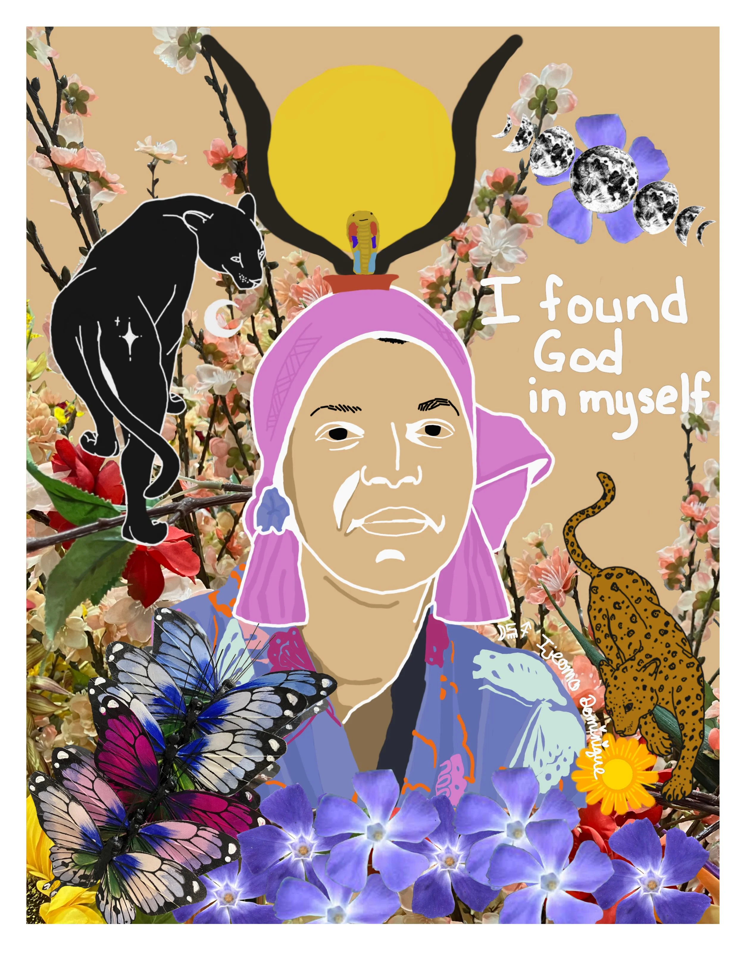 I Found God in Myself (Ntozake Shange). Digital collage. 2026 