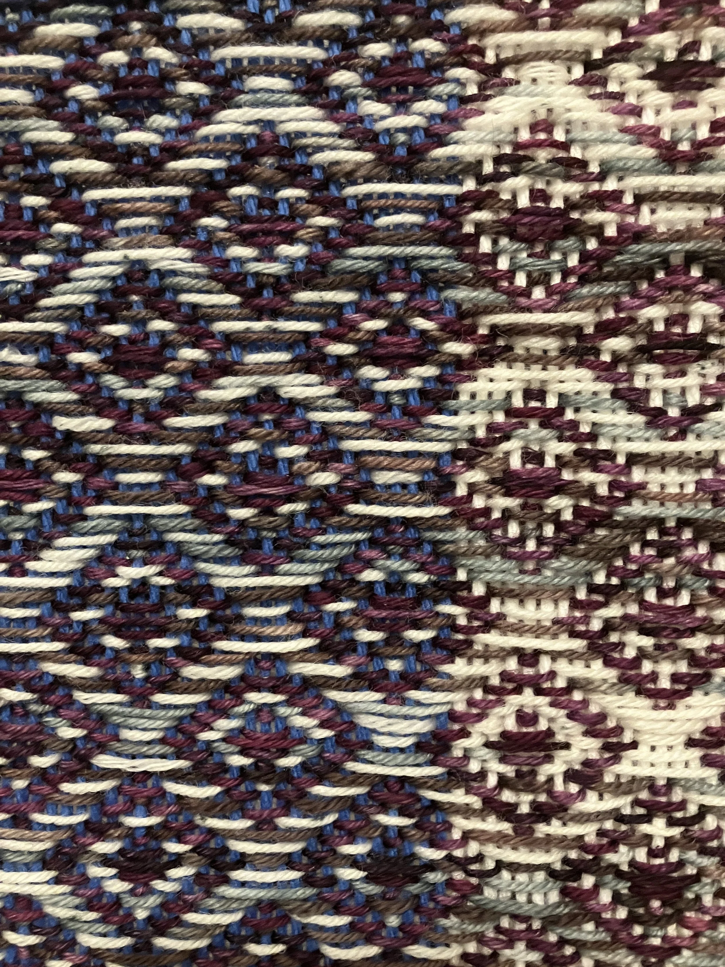 Coolin (detail). Merino wool and cotton. 12in x 36in. 2023.