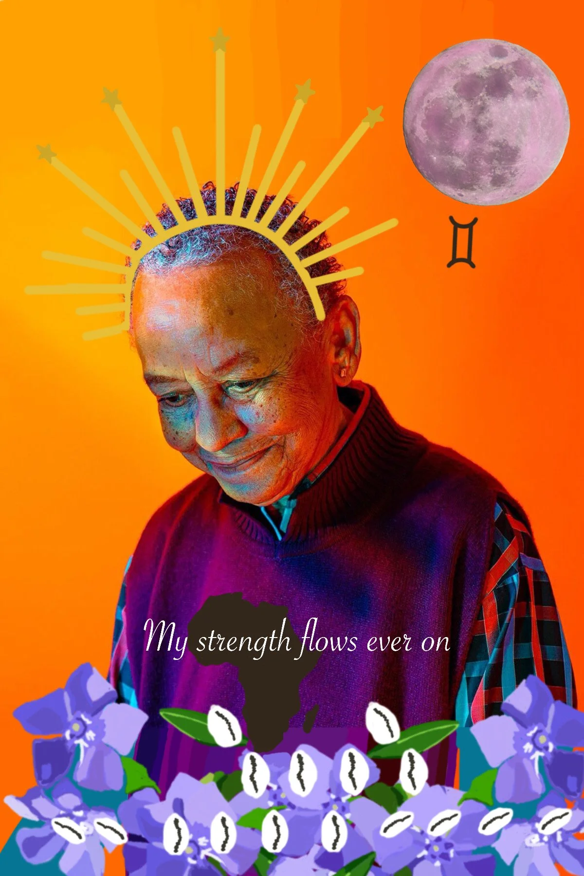 My Strength Flows Ever On (Nikki Giovanni). Digital collage. 2025