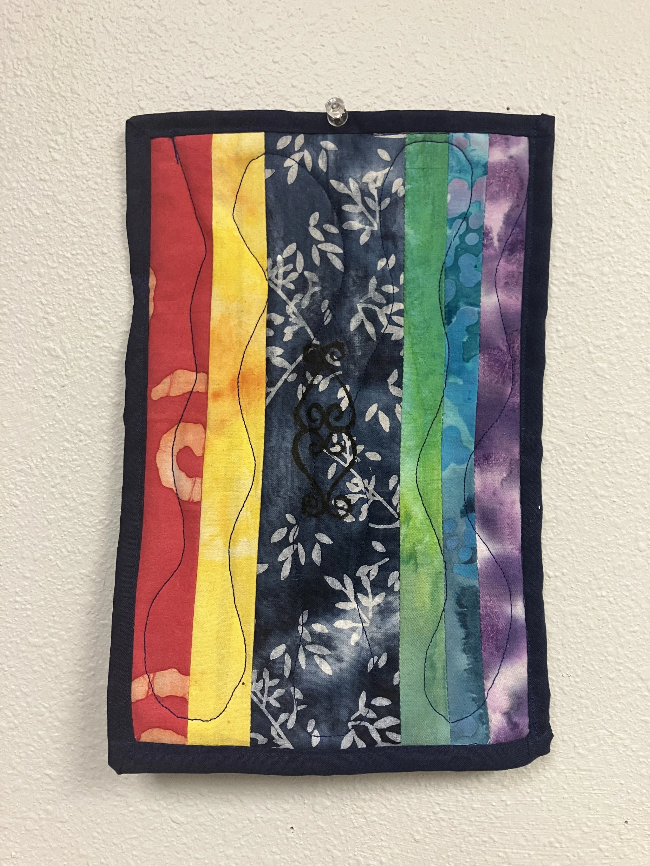 American Music (The Triplets): Country Brotha. Cotton and acrylic paint. 6 in x 9 in. 2024. 