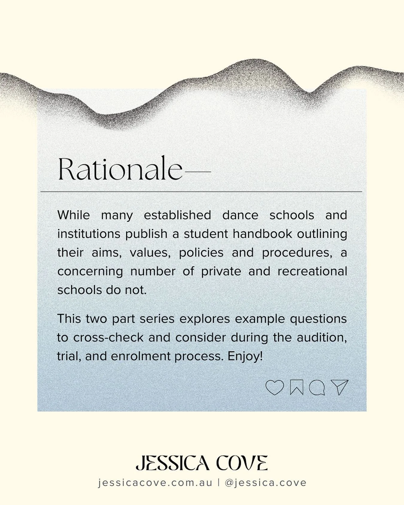In Australia, and many other countries, private dance education remains largely unregulated. Seeking support, asking the right questions and carefully researching schools/institutions can help to ensure you are entering a safe and professional enviro