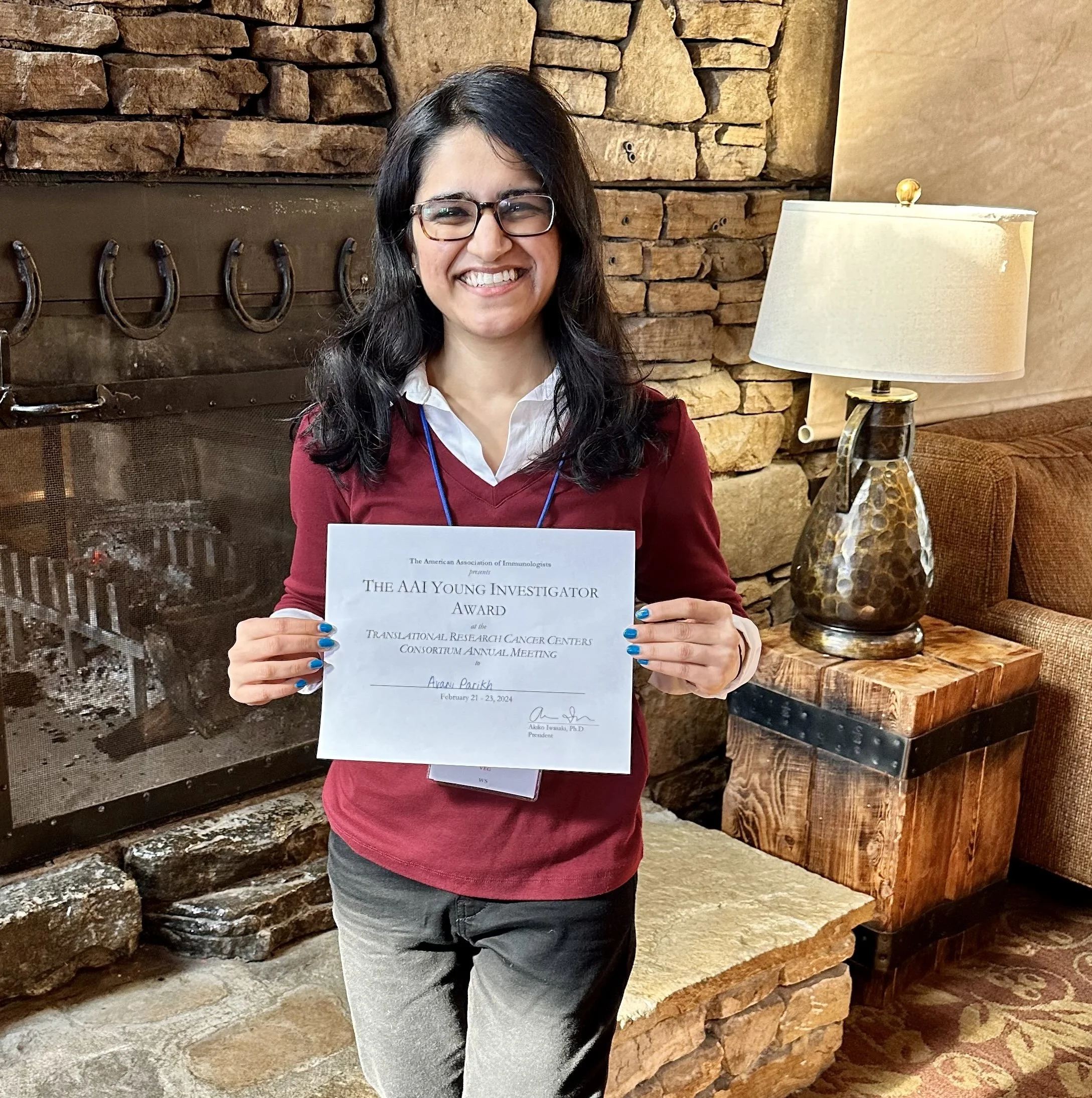 Avani and Elisa present at the 2024 TRCCC  mtg.