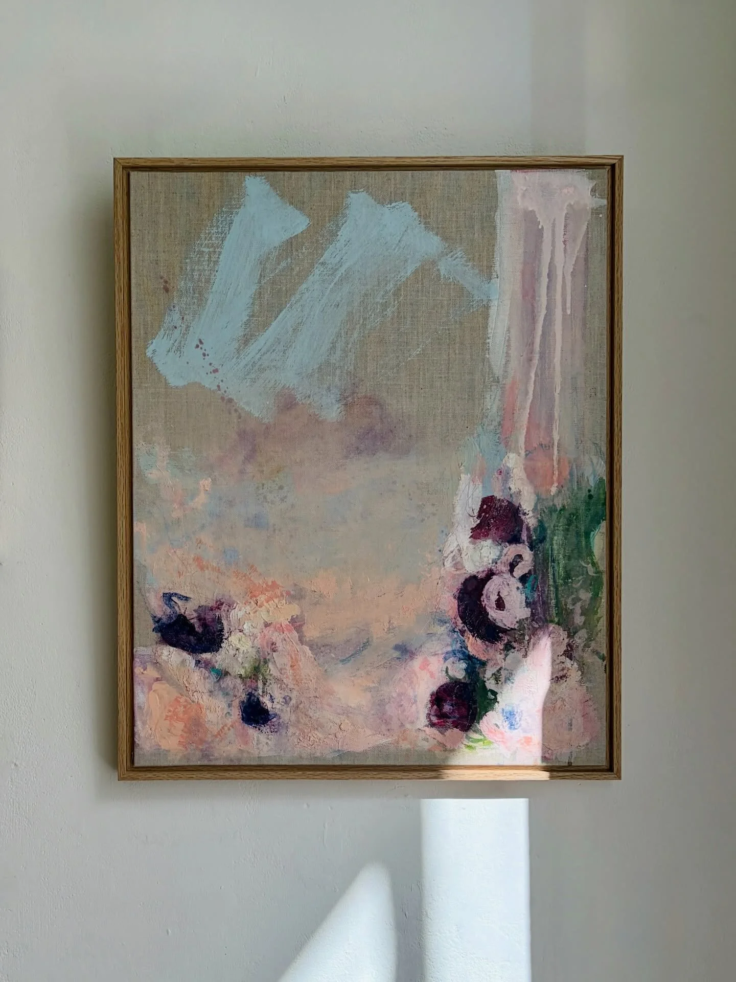Gorgeous morning light in the window of @polyfalmouth last week. 

Had a fantastic 5 day group exhibition with my fellow @stivespainting #porthmeorprogramme alumni Charlotte Parkinson.

If I did one of the those word cloud things for the visitors com