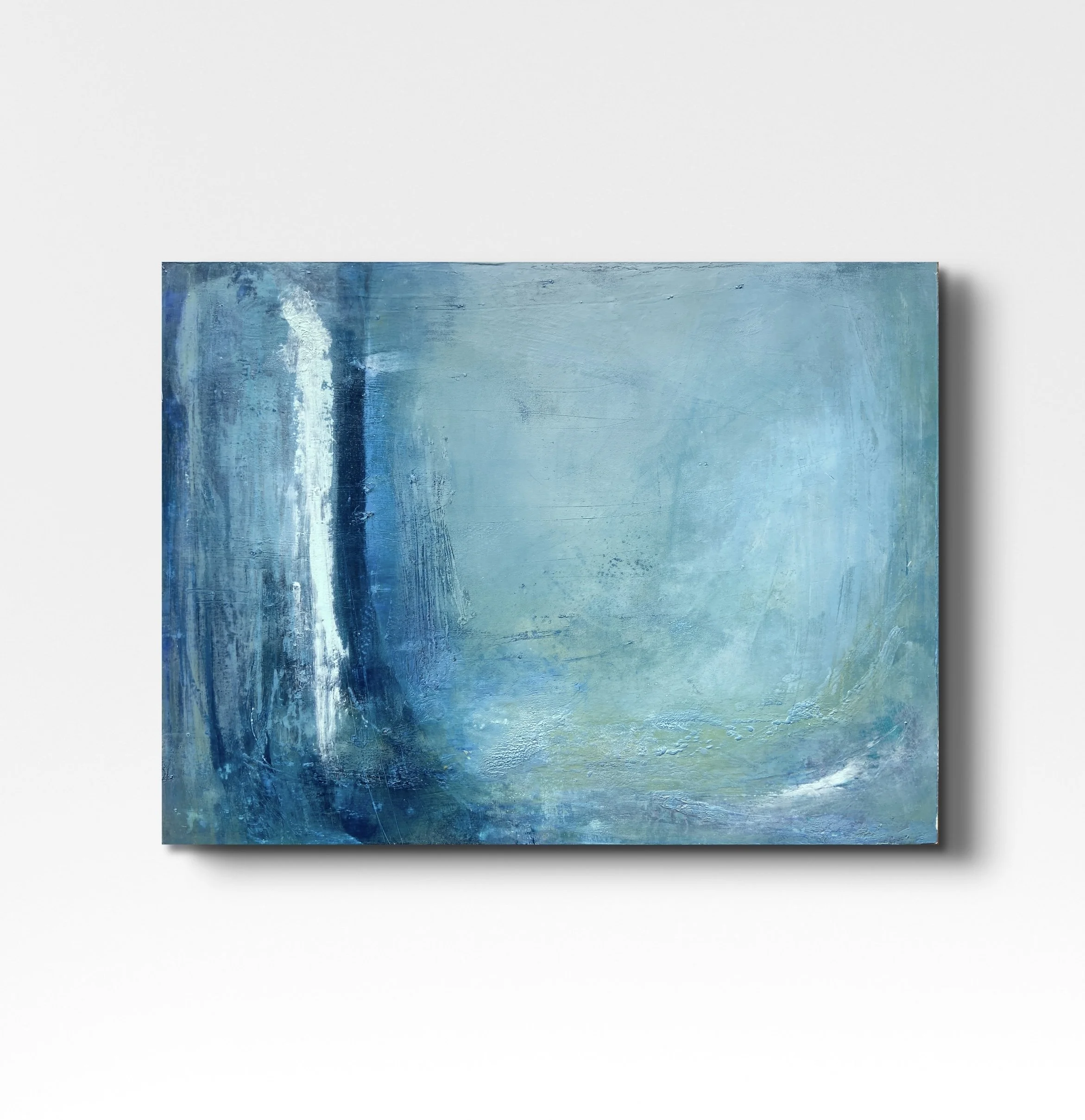 'No Notion of Time as Anything but the Comings and Goings of the Tide' Oil and Cornish Earth Pigments on Wood Panel