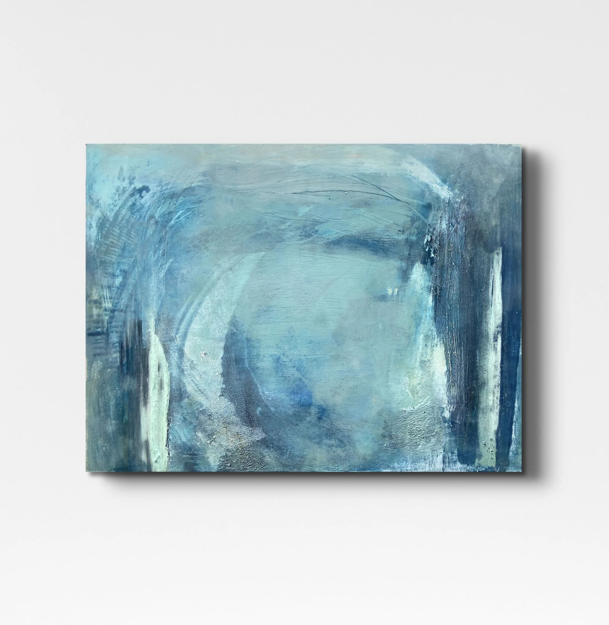 'Secret Language Hidden Between the Waves' Oil and Cornish Earth Pigments on Wood Panel