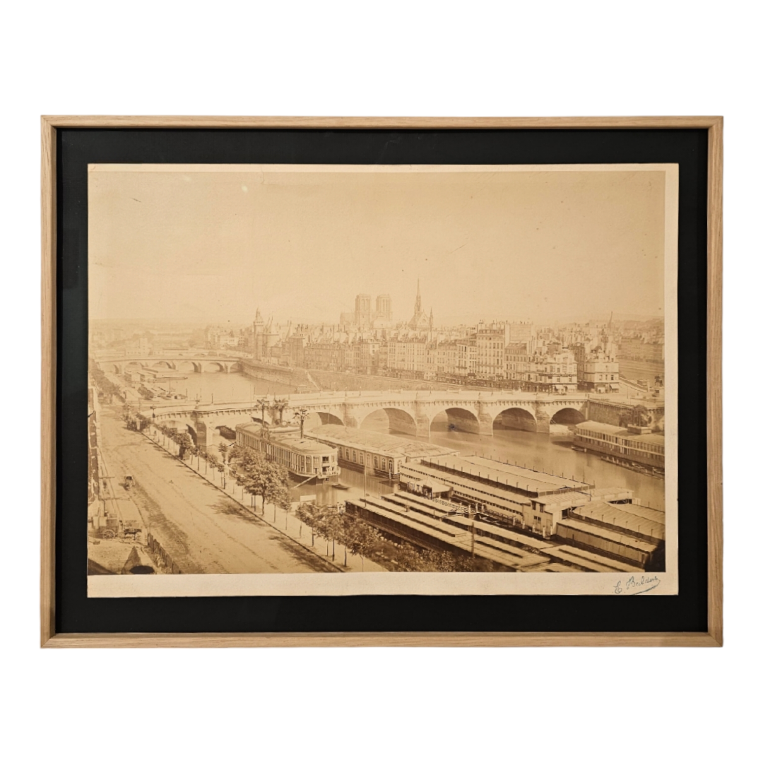 Edouard Baldus - Vue Pont-Neuf et l'Ile de la Cité, vus du Louvre,