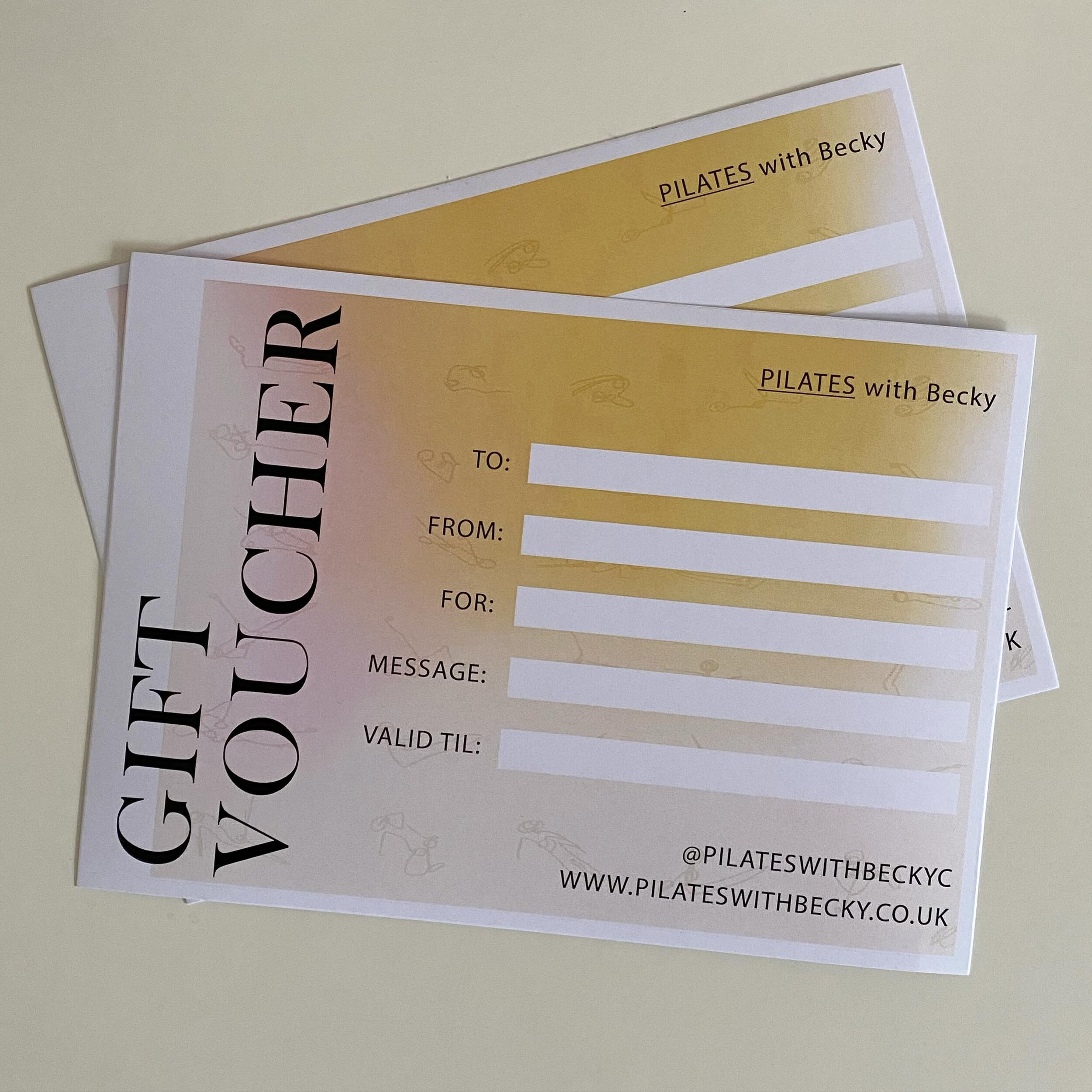 PILATES with Becky gift vouchers are available online and in person. 
A perfect gift for your mum this Mother&rsquo;s Day or a partner/friend&rsquo;s birthday. Or maybe you would like to be gifted it yourself so I suggest you send this post to a frie