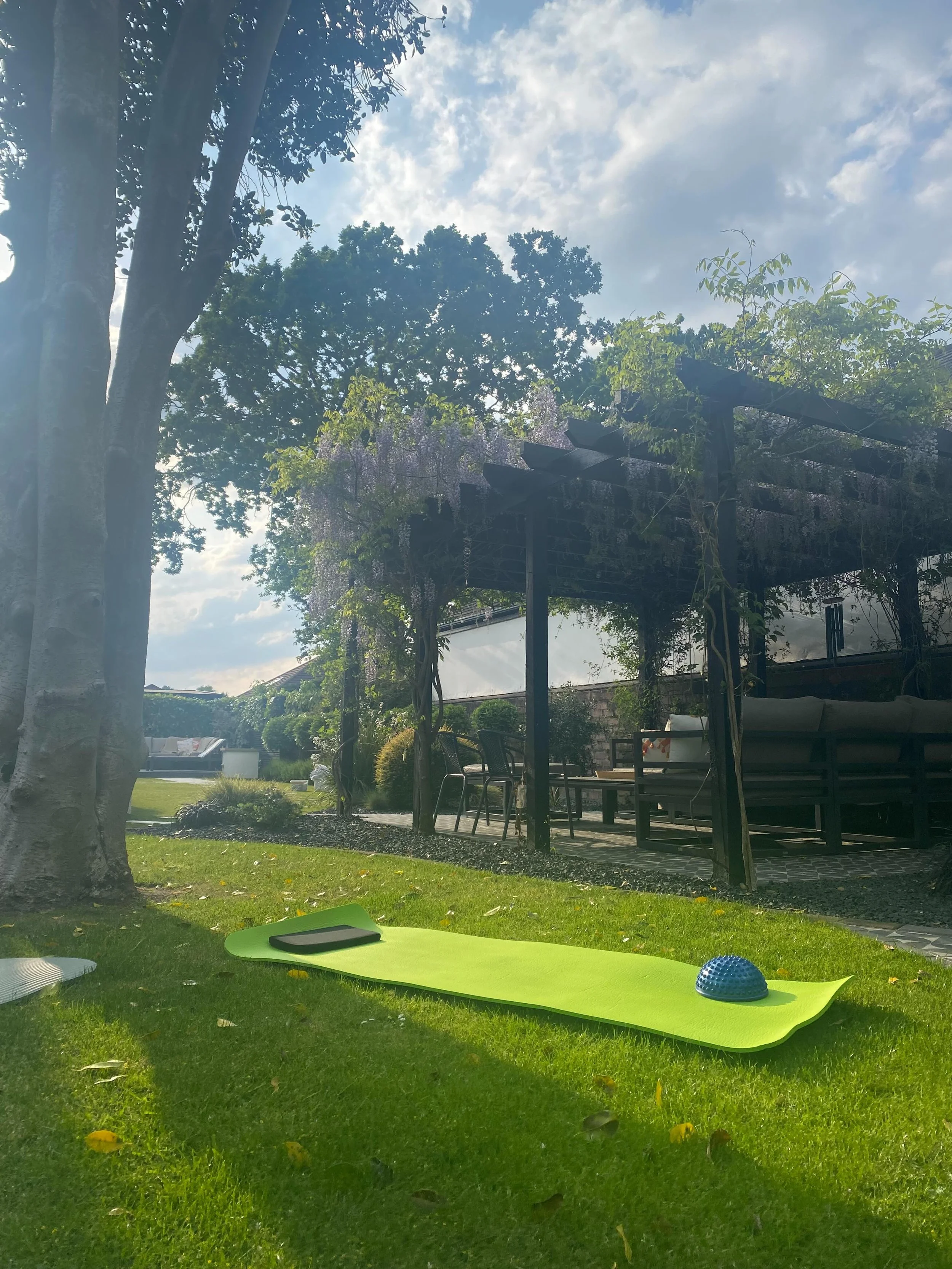 We had our second outdoor Pilates class of the year last week. What a beautiful treat it was. 

My sister comes to my classes and reminded me of The Third Space Theory. An ideology that we all have this space outside of our home and workplace that we
