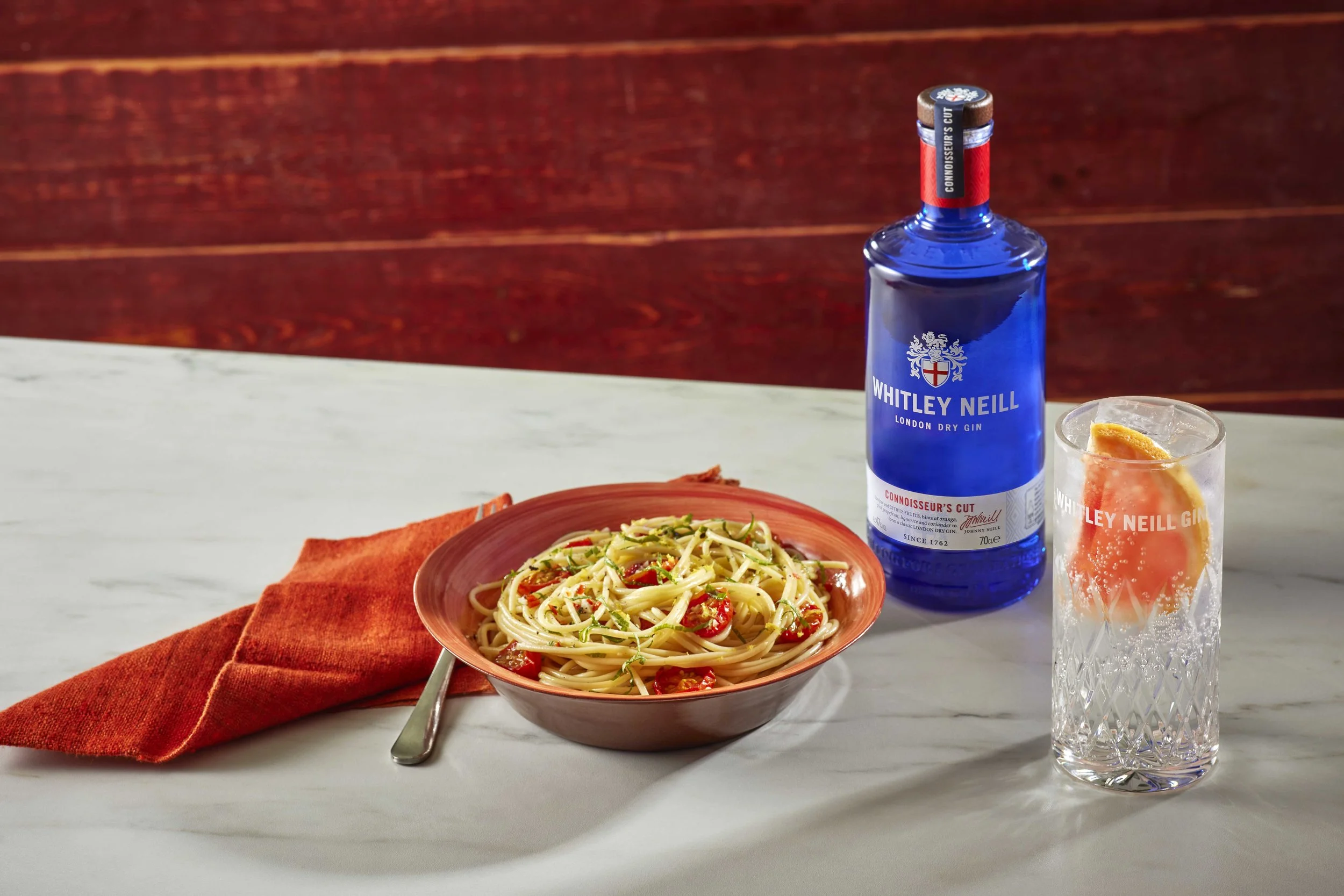 WNG - Food Pairings - Connoisseur's Cut G&T + Aglio e Olio_FINALsm.jpg