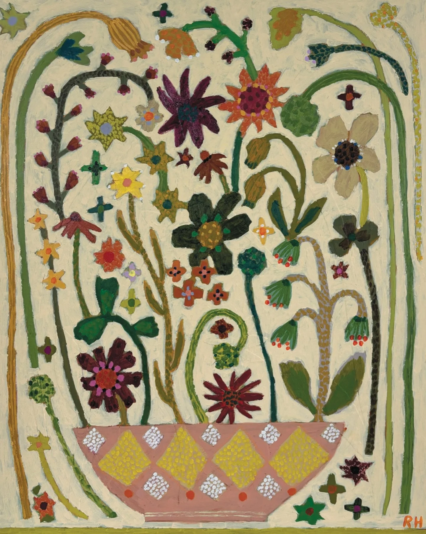 First look at a truly sensational new painting by Rosie Harbottle.
One of four brand-new works from her upcoming collection in An Ode To Autumn.
The Fruits of Our Labour (2025)
Acrylic & Collage on Canvas
80 x 100 cm
£2,100
Rosie shares