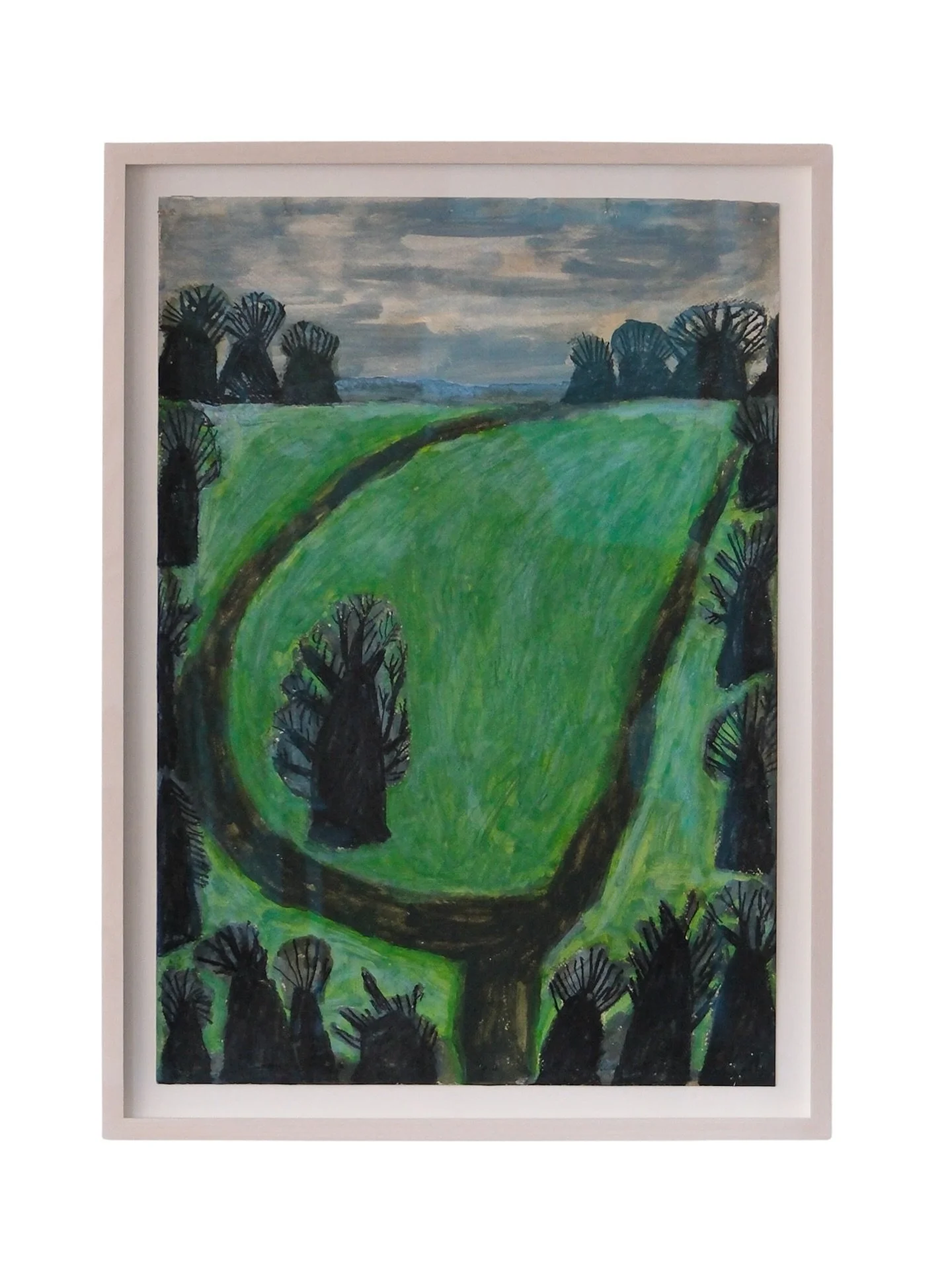 Rosa Roberts &mdash; Two Muddy Paths
2025

Acrylic, oil and charcoal on watercolour paper
49 &times; 67 &times; 3.5 cm
Framed in a lime-waxed frame with art glass

&pound;850

We&rsquo;ve had a wonderful response to Rosa Roberts&rsquo; work, with vis