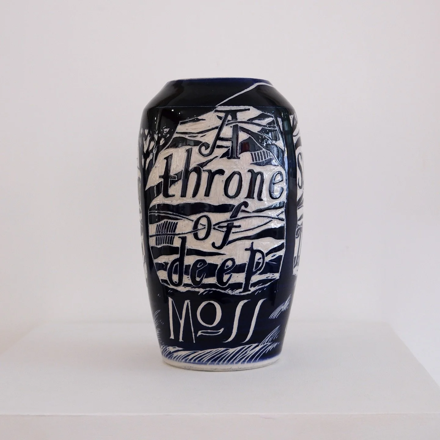 Sgraffito pots by @hello.mr.ben 

Ben&rsquo;s earthenware thrown pots are beautifully carved with intricate sgraffito marks. Deep cobalt slip sits against layers of soft off-white, creating a richly textured surface that carries Ben&rsquo;s distincti