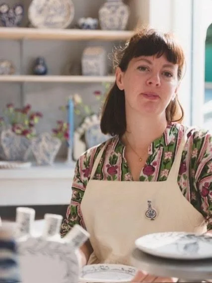 Laura Winstone is a Norfolk-based ceramic artist and award winning illustrator, creating Delft and folk art inspired stoneware. Her work draws on the rich visual language of Norfolk wildlife, alongside decorative details rooted in historic decorative