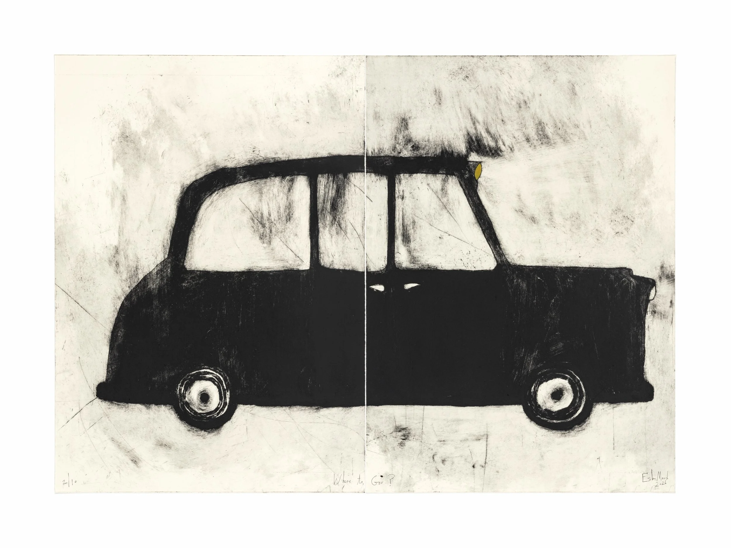 These drypoint prints by Eska Marsh drew considerable attention at the London Art Fair.

Her signature, evocative style is instantly recognisable, with a visual language that feels entirely her own; charming, intelligent, and full of quiet wit.

The 