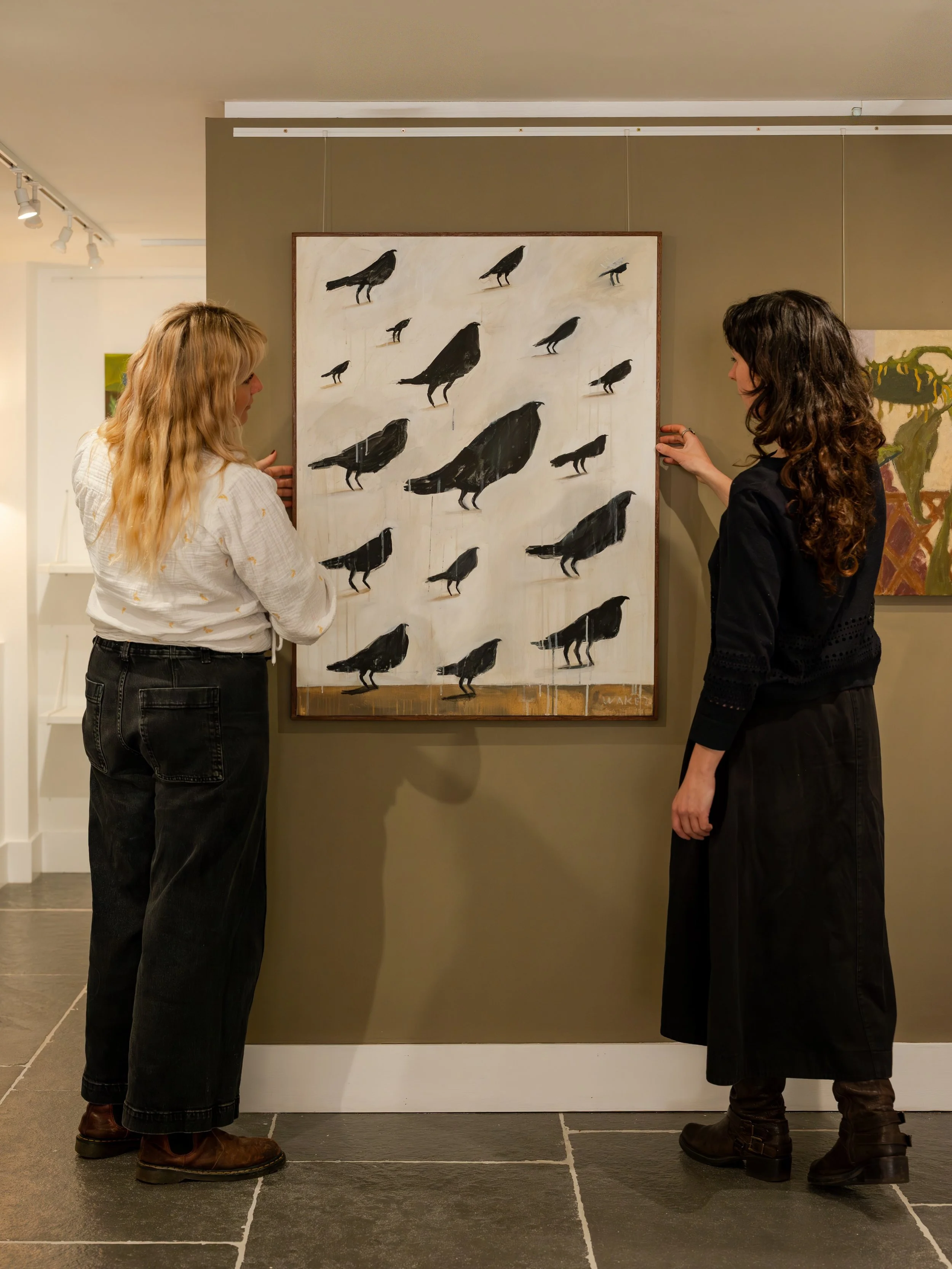 &ldquo;Waiting&rdquo; by Sophie Wake

This piece was snapped up early in the exhibition, but the new owners kindly allowed us to continue exhibiting the work for the remainder of the show. It&rsquo;s a fantastic example of the emotive and thought-pro