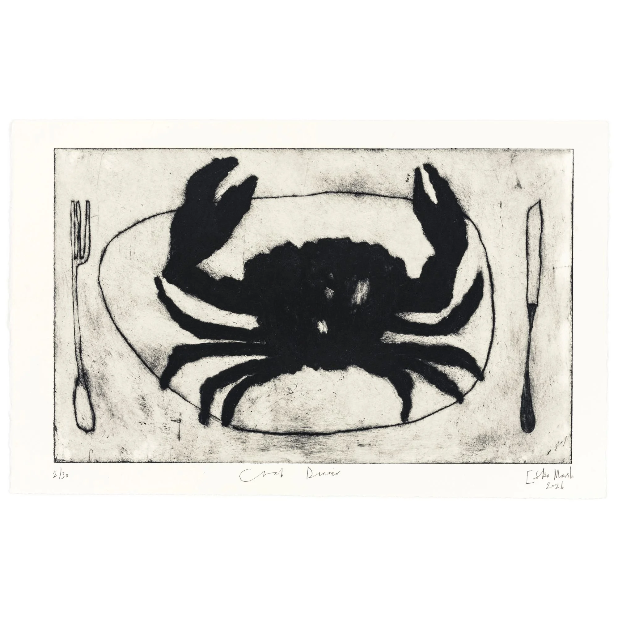ESKA MARSH - CRAB DINNER - UNFRAMED