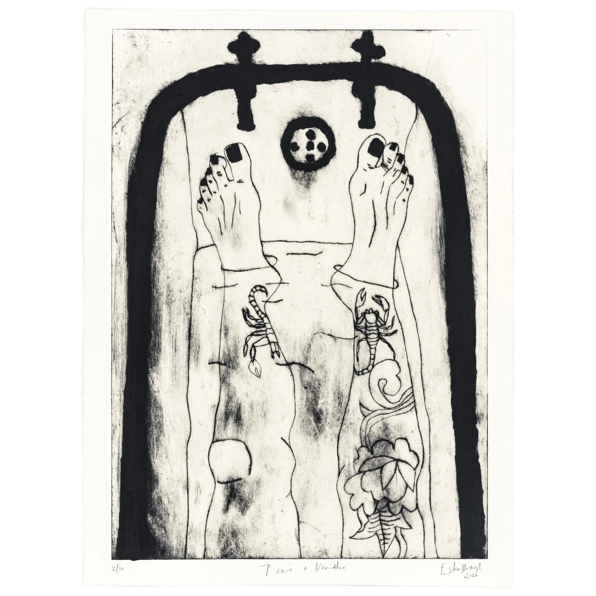 ESKA MARSH - PINS & NEEDLES - UNFRAMED