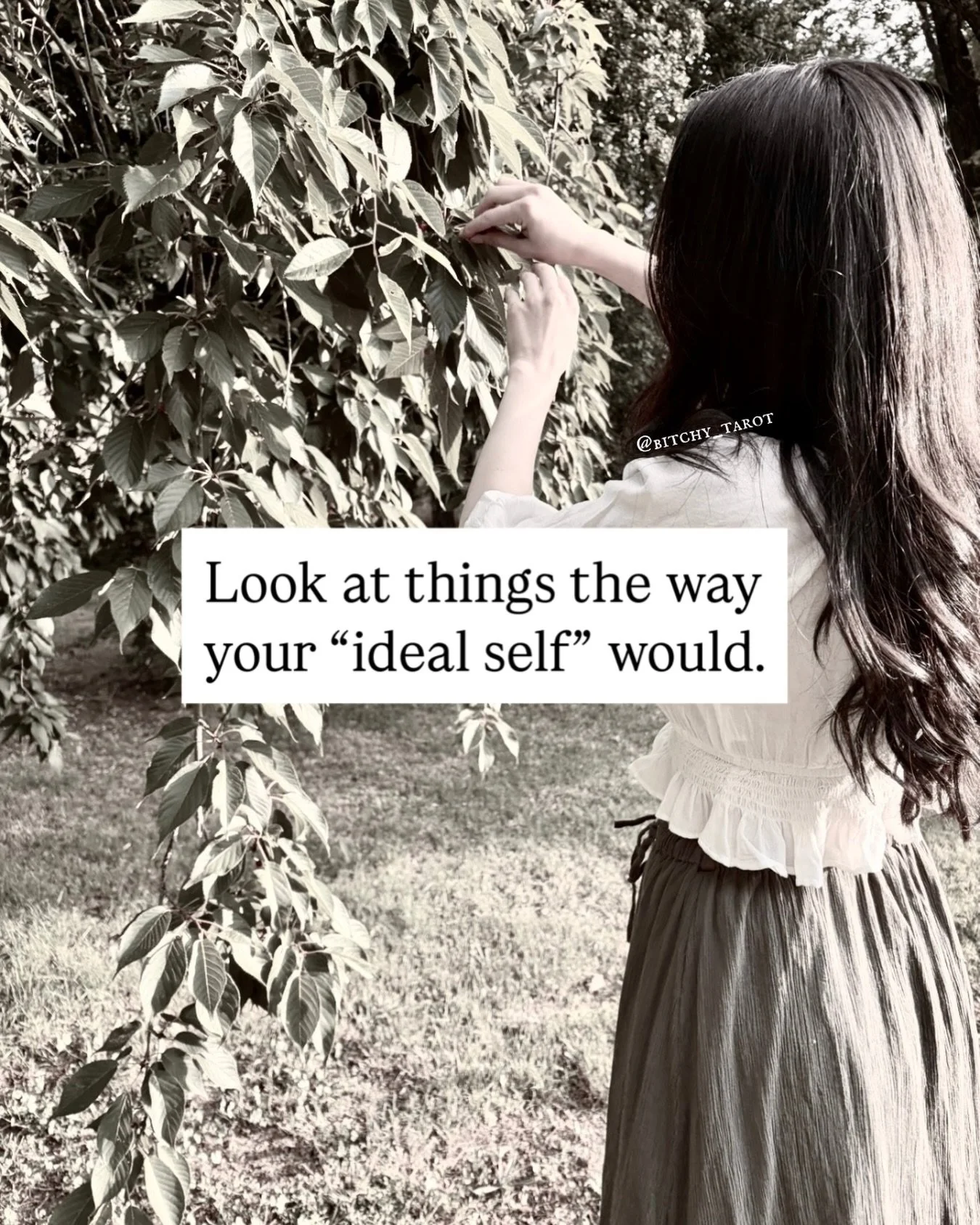 It&rsquo;s like a fun little imagination game when you try thinking from the perspective of your ideal self. Not only can it put you in a good headspace, it can also remind you what you deeply desire and strive for in this life. Perhaps reflect on wh