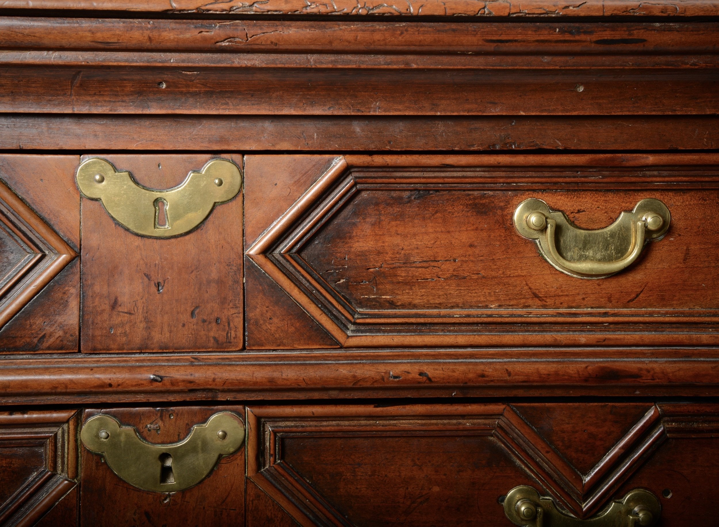 Charles 11 fruitwood chest of drawers