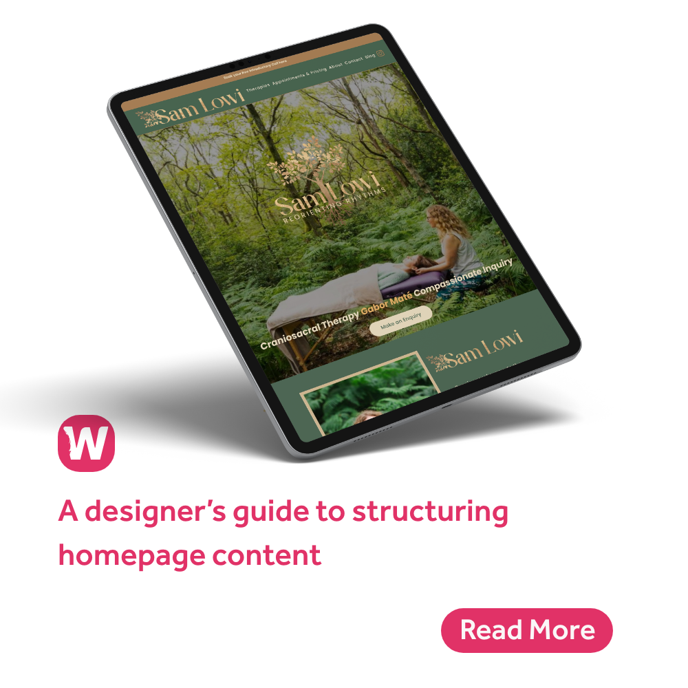 A designer’s guide to structuring homepage content
