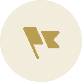 A plain gold-colored circle on a black background.