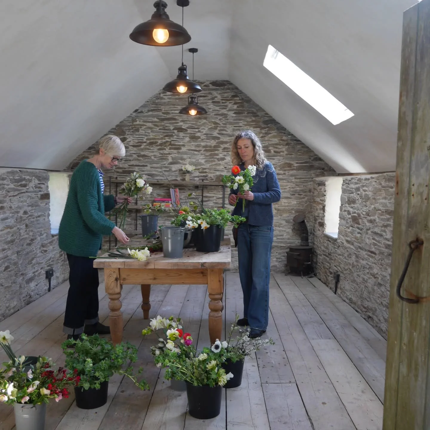Our flower studio is renovated and ready for a season of workshops. We're planning to hold our first event on Summer solstice 21st June at 3pm. This will include a tour of the farm, arranging a bouquet (to take home) and refreshments. The price will 