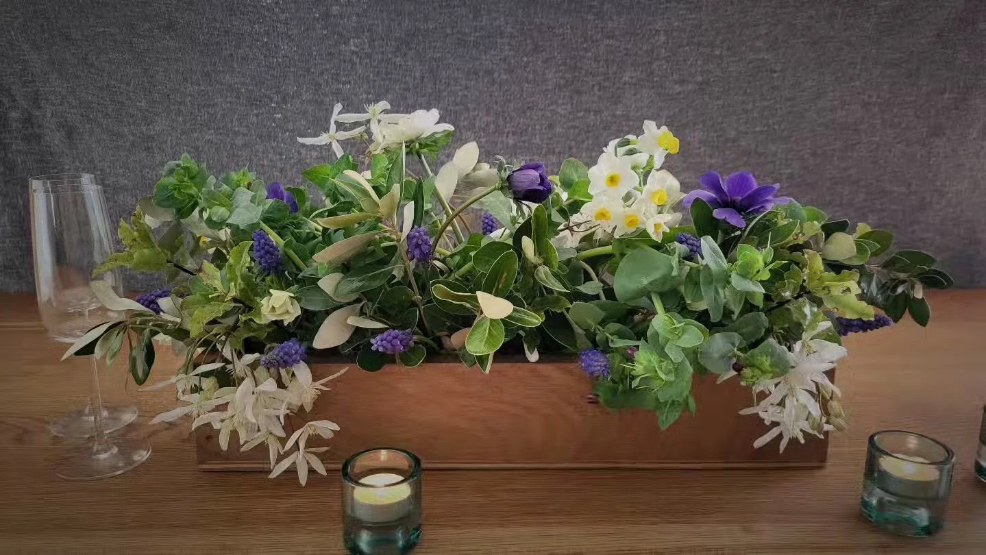 Do you have an event coming up? Our seasonal flower troughs make a stunning table centrepiece #&ccedil;ornishflowers #seasonalflowers