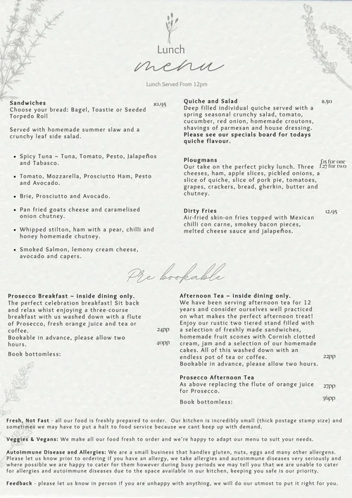 Menu — The Apple Tree Gift Shop and Teahouse