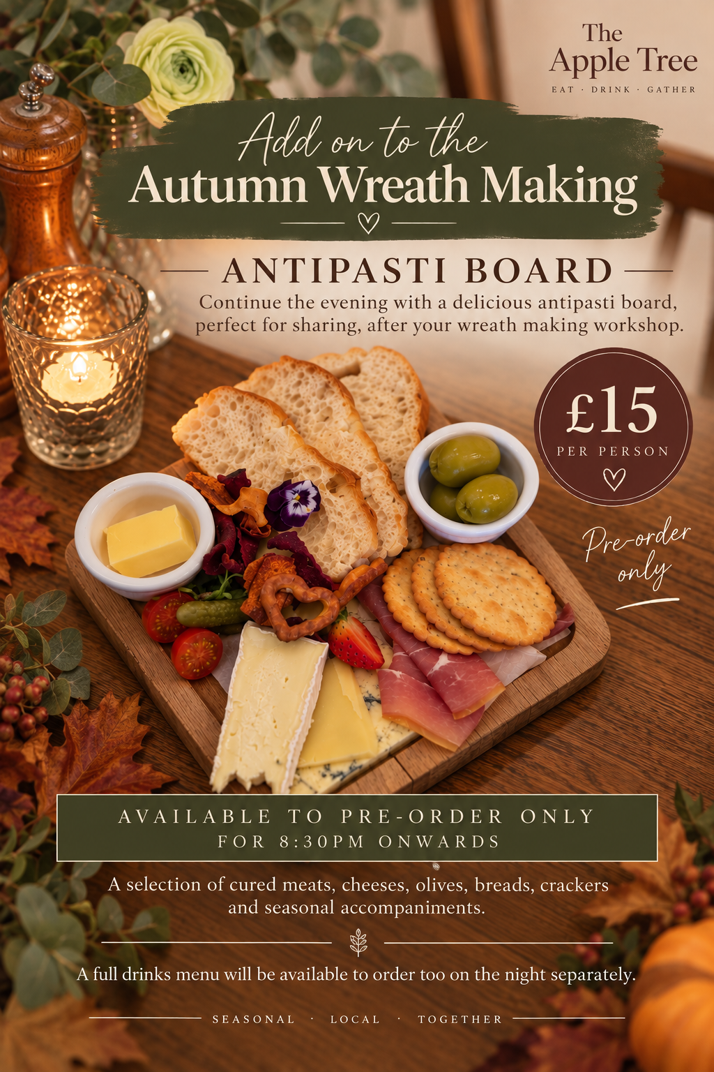 Add on: Autumn Wreath Making Grazing Board