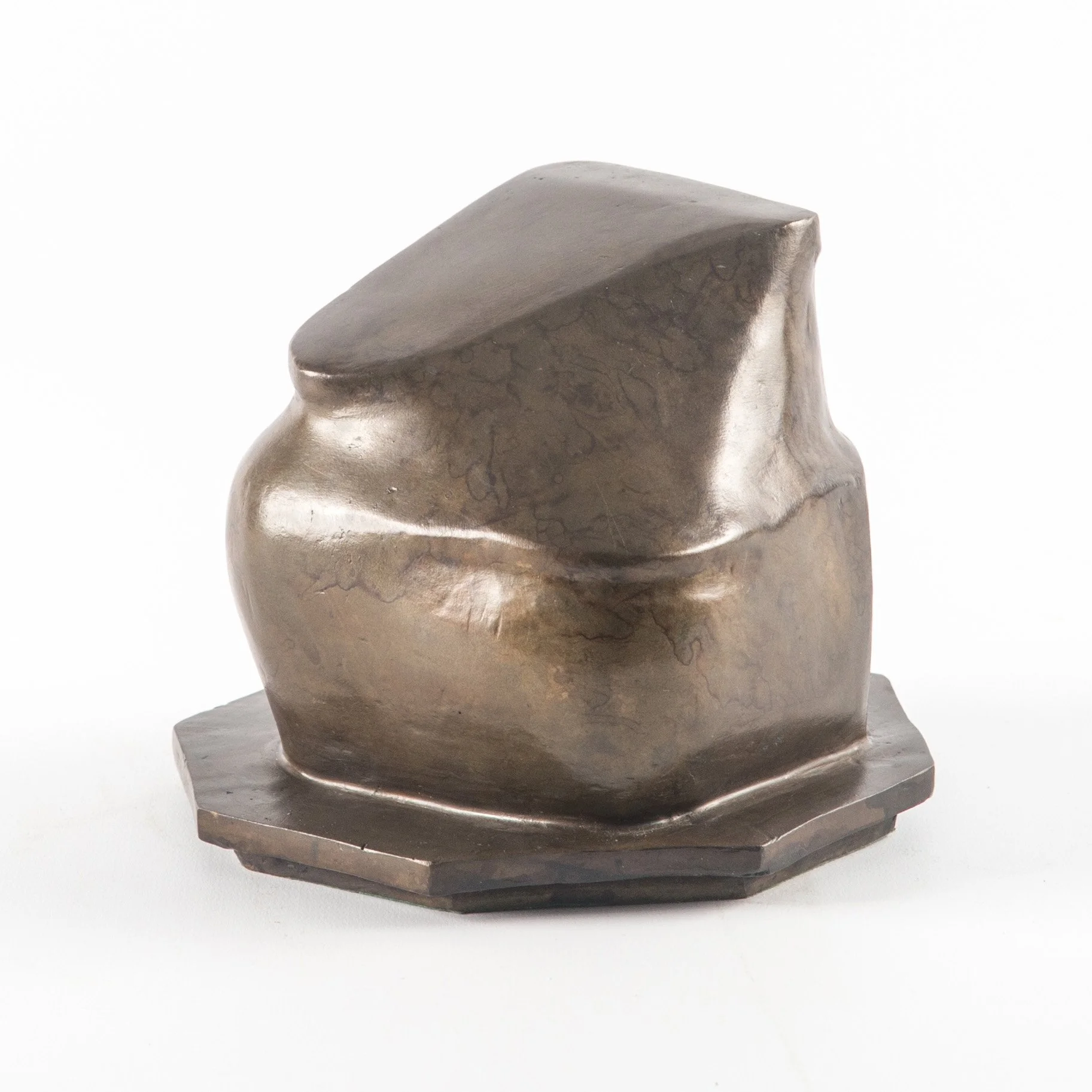  Still Life XII abstract bronze sculpture hexagonal base