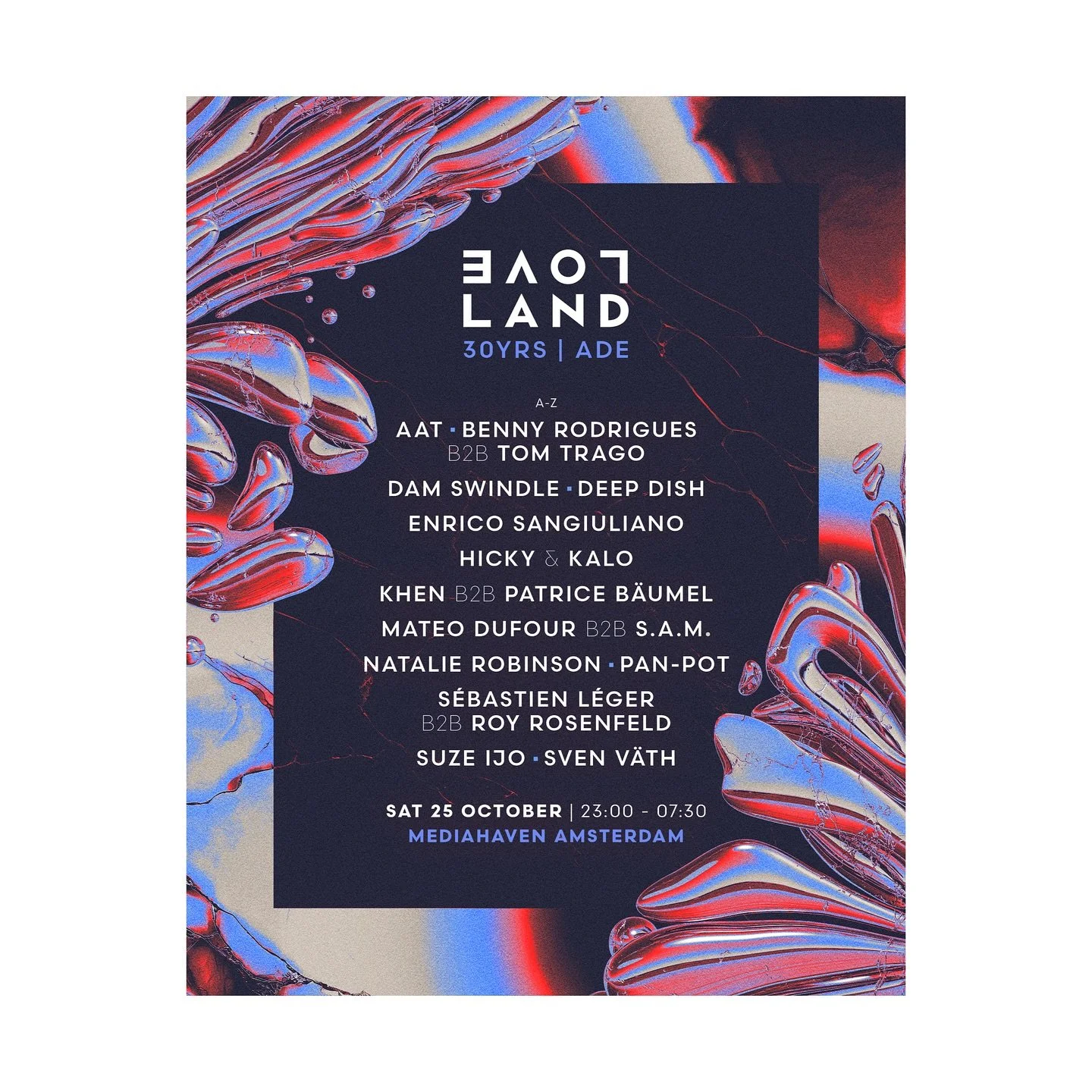 Our Our artists descend on Amsterdam Dance Event for four events this week, including Khen B2B Patrice Baumel at Loveland and Marino Canal B2B &Oslash;ostil at Zamna x Sona.