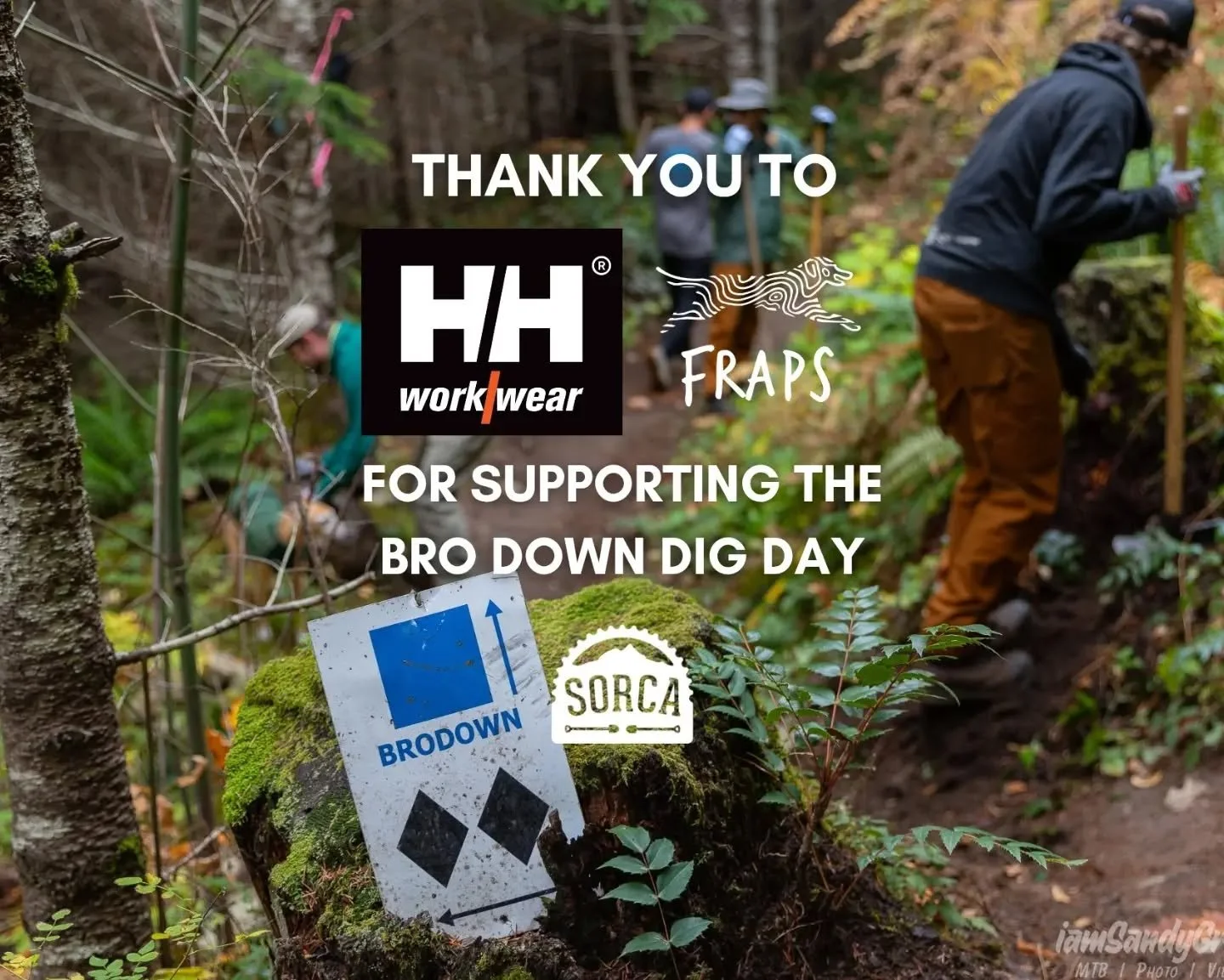 Thank you to @givefraps &amp; @hellyhansen Workwear for supporting last Sunday's "Dig With the Dogs" Dig Day! Human and four-legged volunteers put in the work on Brodown to give it some love after a summer season of riding. 

Folks were tre