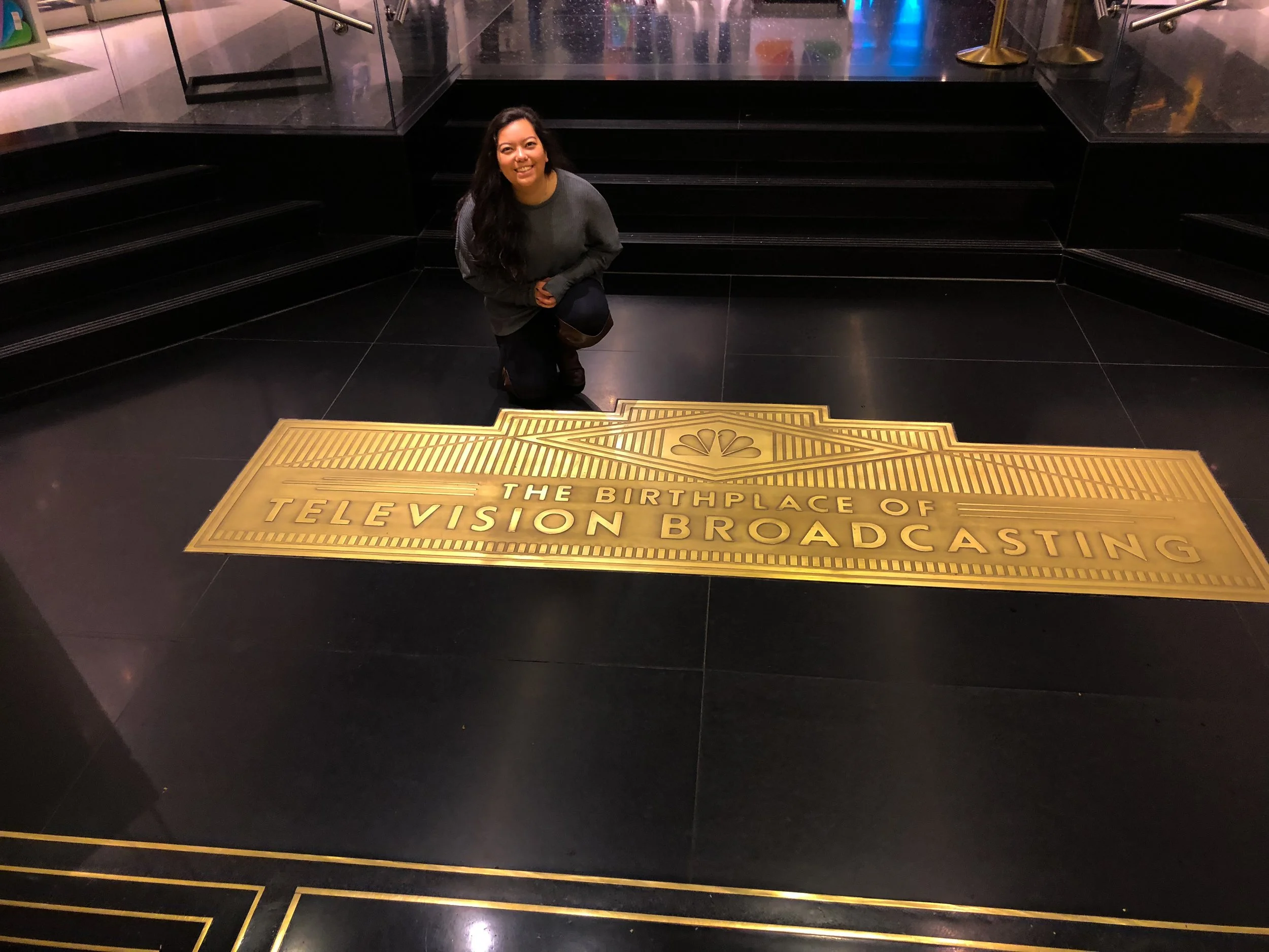  In the lobby of 30 Rockefeller Center. 