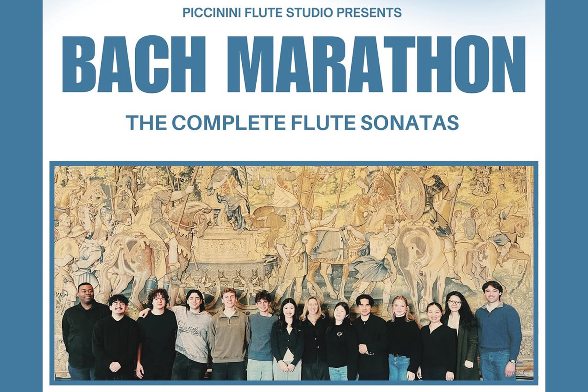 Piccinini Flute Studio Bach Marathon at Peabody’s Griswold Hall, Feb 15