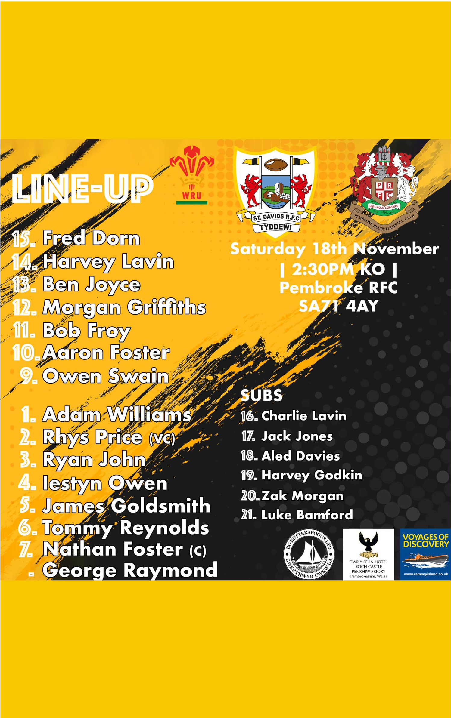 Senior XV vs Pembroke