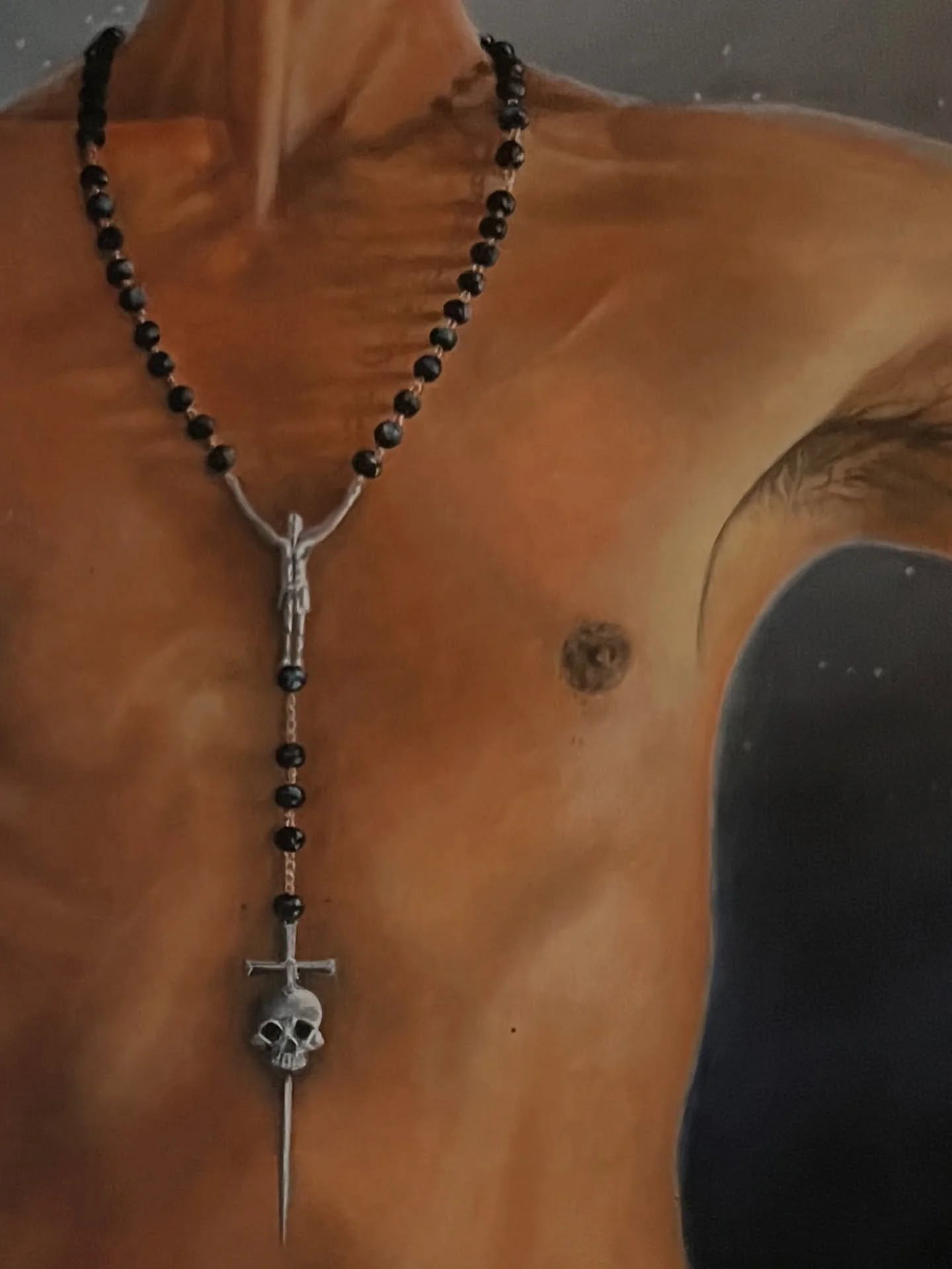 How might one know a beast
Bred domestic in submission?
Till primal scream released
Love deep&hellip; hero and villain. 

The duality of man- detail oil on canvas 

-
-
-
-
-
-
-
-
-
#vampiresinparis #oilpaintingartist #artgallery #portraitcollective