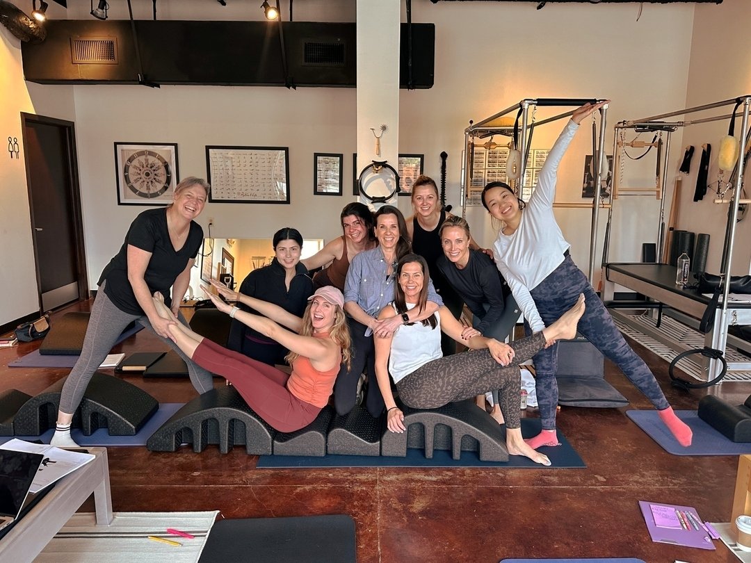 Houston, we have NO problems! 🚀 Congrats to the 23-24 cohort on completing their mat + spine corrector level II module.  We're so excited for all of you future Pilates stars! 

Are you having FOMO?  Well, the wait is almost over for the next Houston